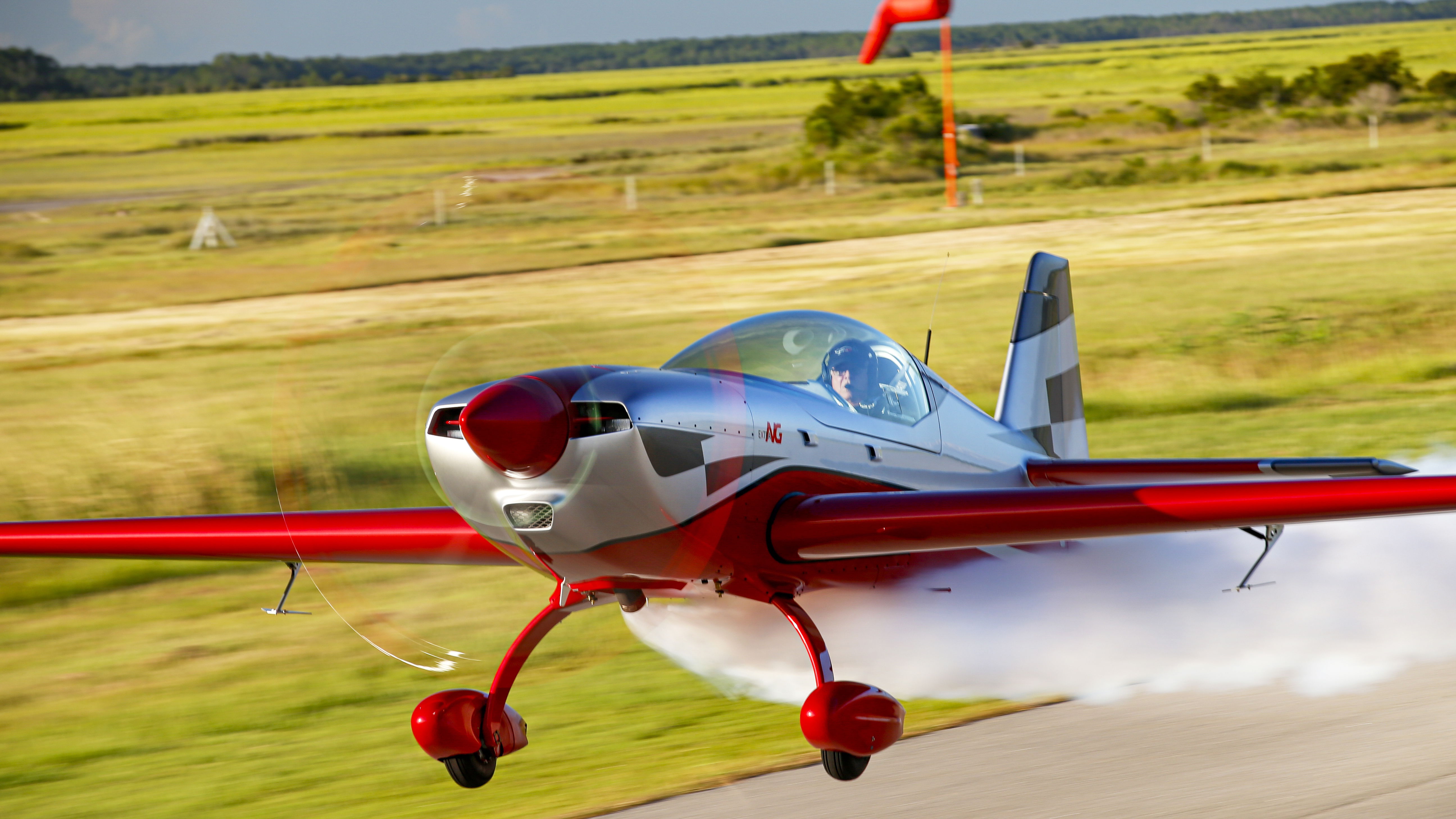 Taking off on Runway 25 at Beaufort County Airport in coastal South Carolina.