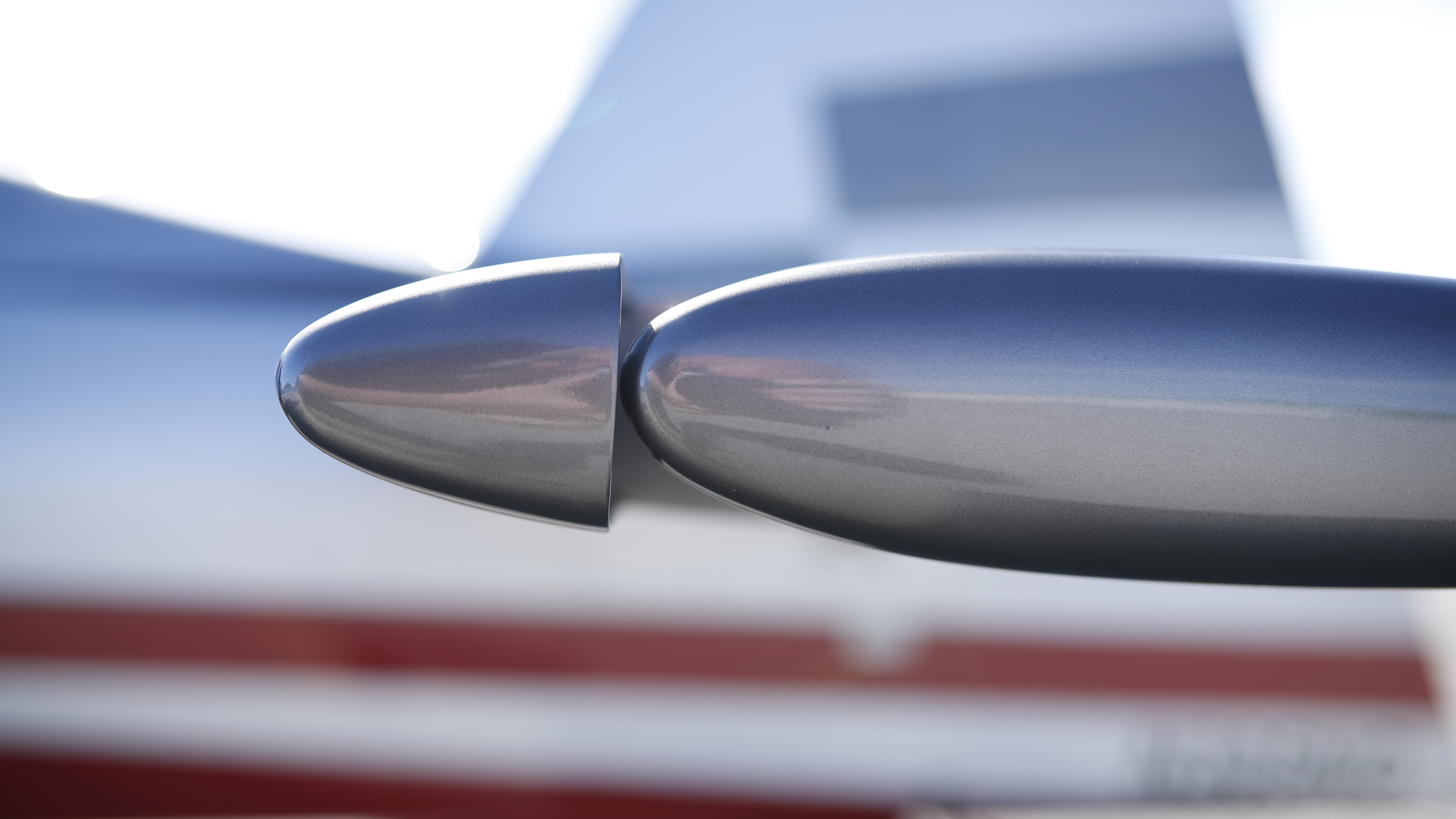 Control surfaces are mass balanced to resist aerodynamic flutter at high speeds.