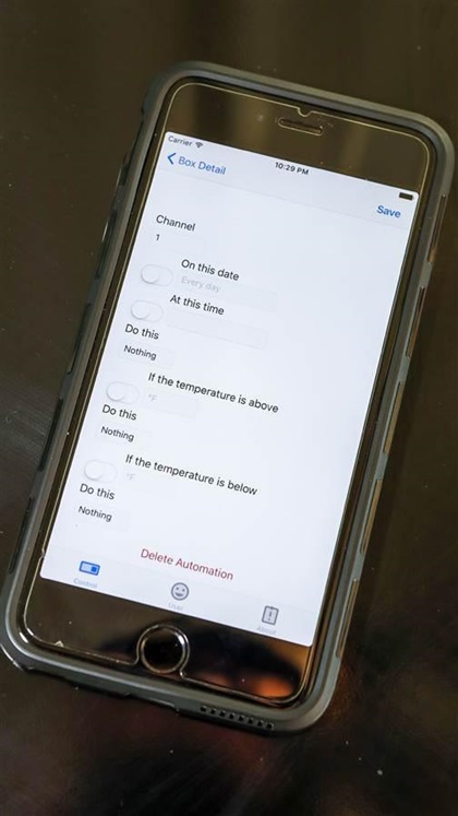 Remotely turn systems on or off simply using your phone.