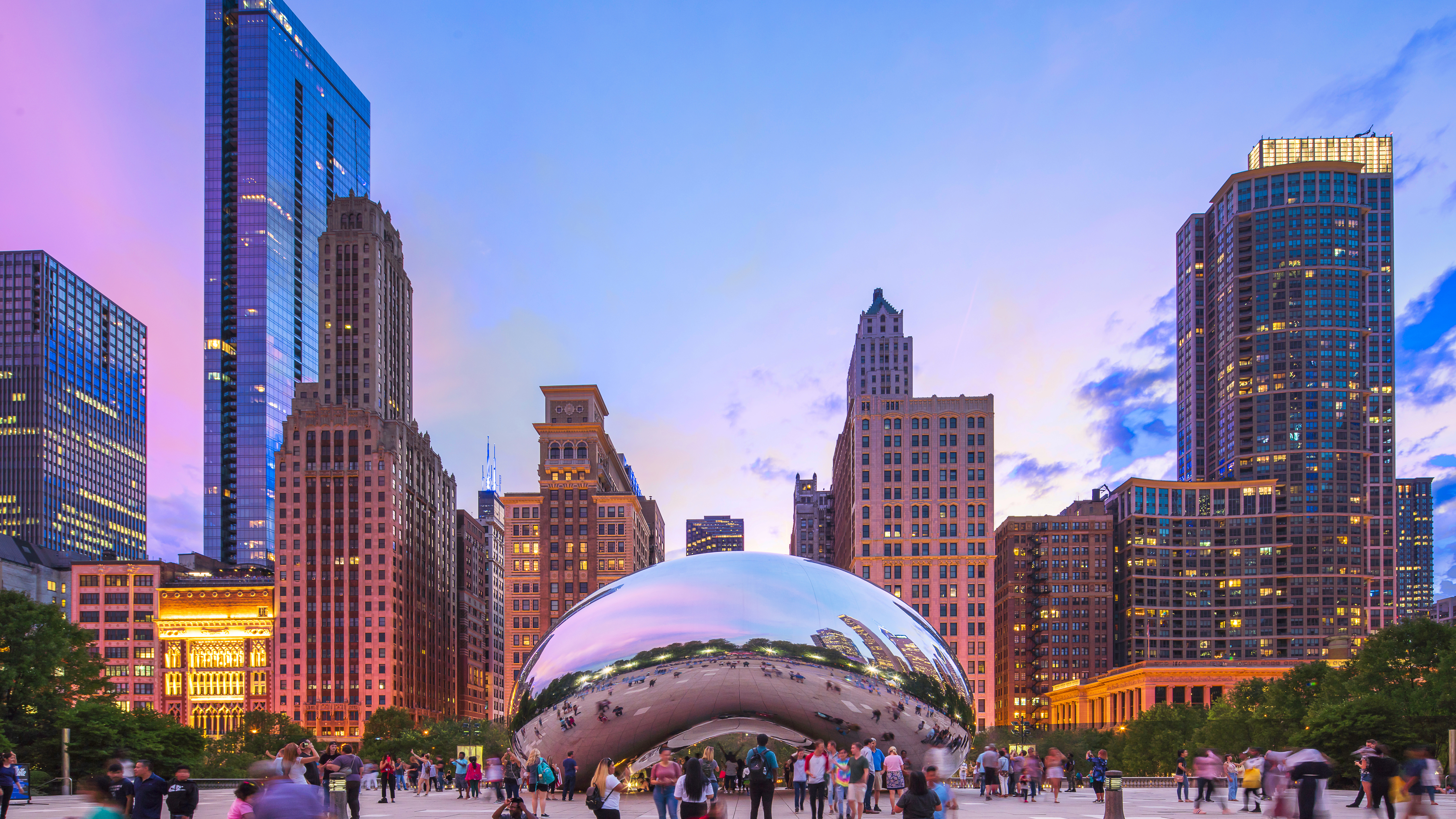 The mirror-like polish on Millennium Park’s Cloud Gate sculpture mesmerizes visitors and provides the perfect selfie backdrop. iStock