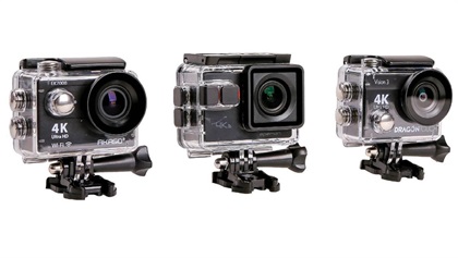 Prices range from $39.99 for the Dragon Touch 4K (right), $49.99 for the AKASO EK7000 (left), and $79.99 for the Apeman A87 (middle).