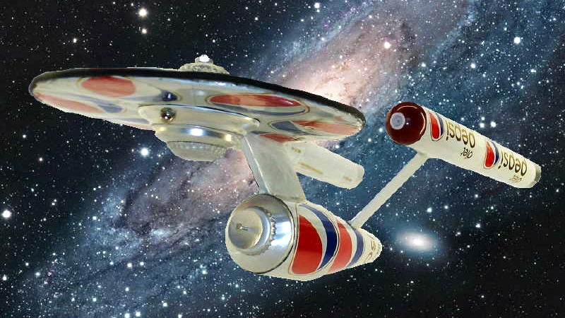 A Pepsi can Starship 'Enterprise'.
