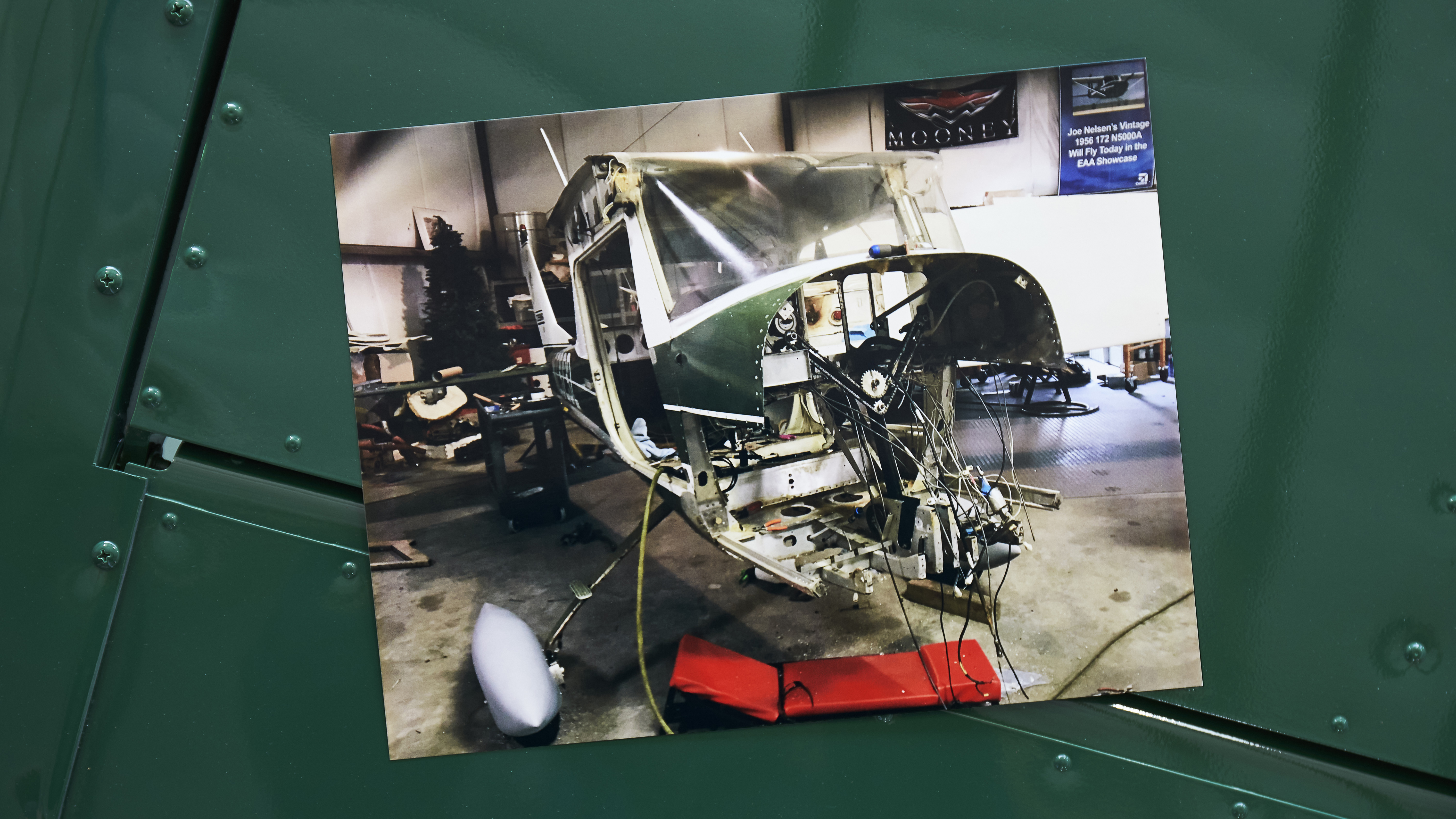 This Cessna 150's restoration went more than skin deep. Here the engine firewall is being replaced.