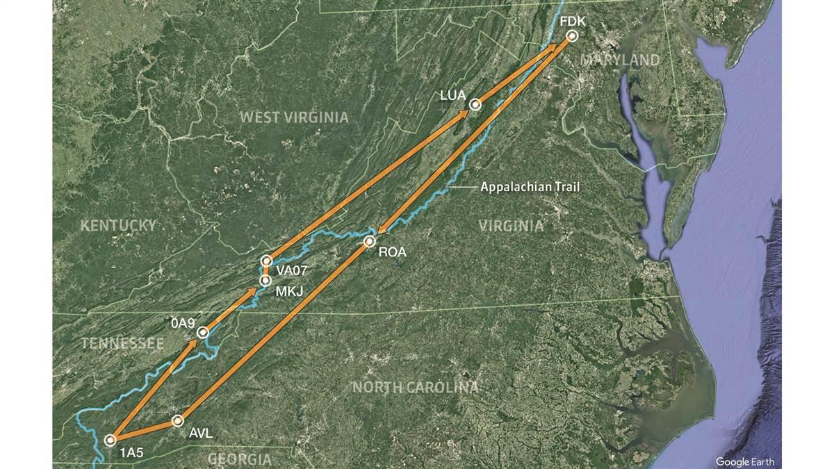 Appalachian trail google map deals