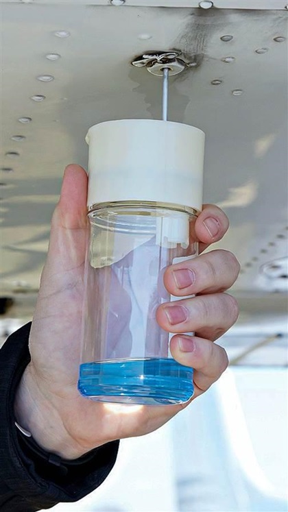 Jet A nozzles have a duckbill design that should not fit into the restricted-size fueling port of a piston aircraft. Just because the fuel looks blue doesn’t mean that you haven’t been misfueled with Jet A.