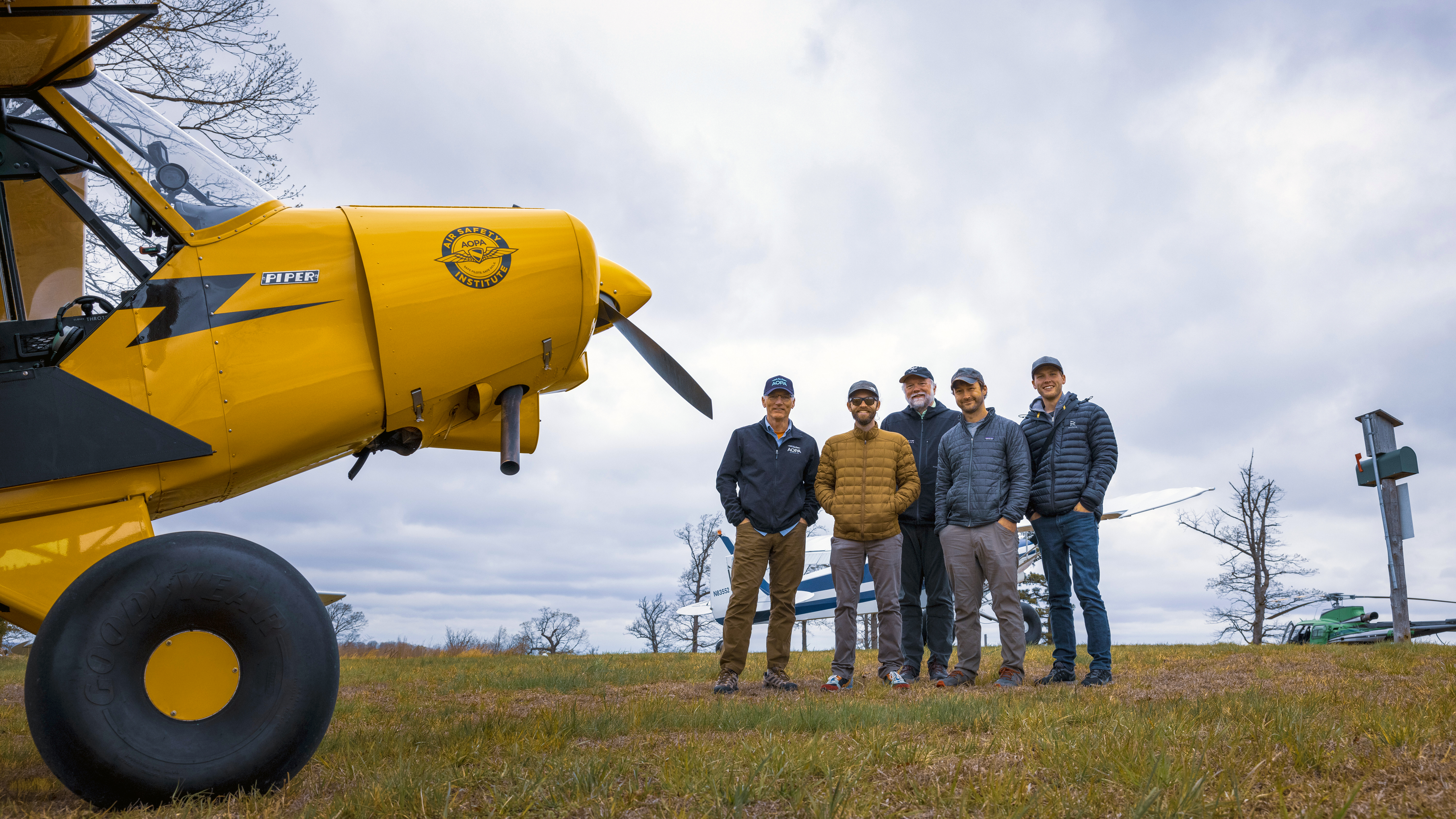The Fly Oz crew at blustery Trigger Gap. 