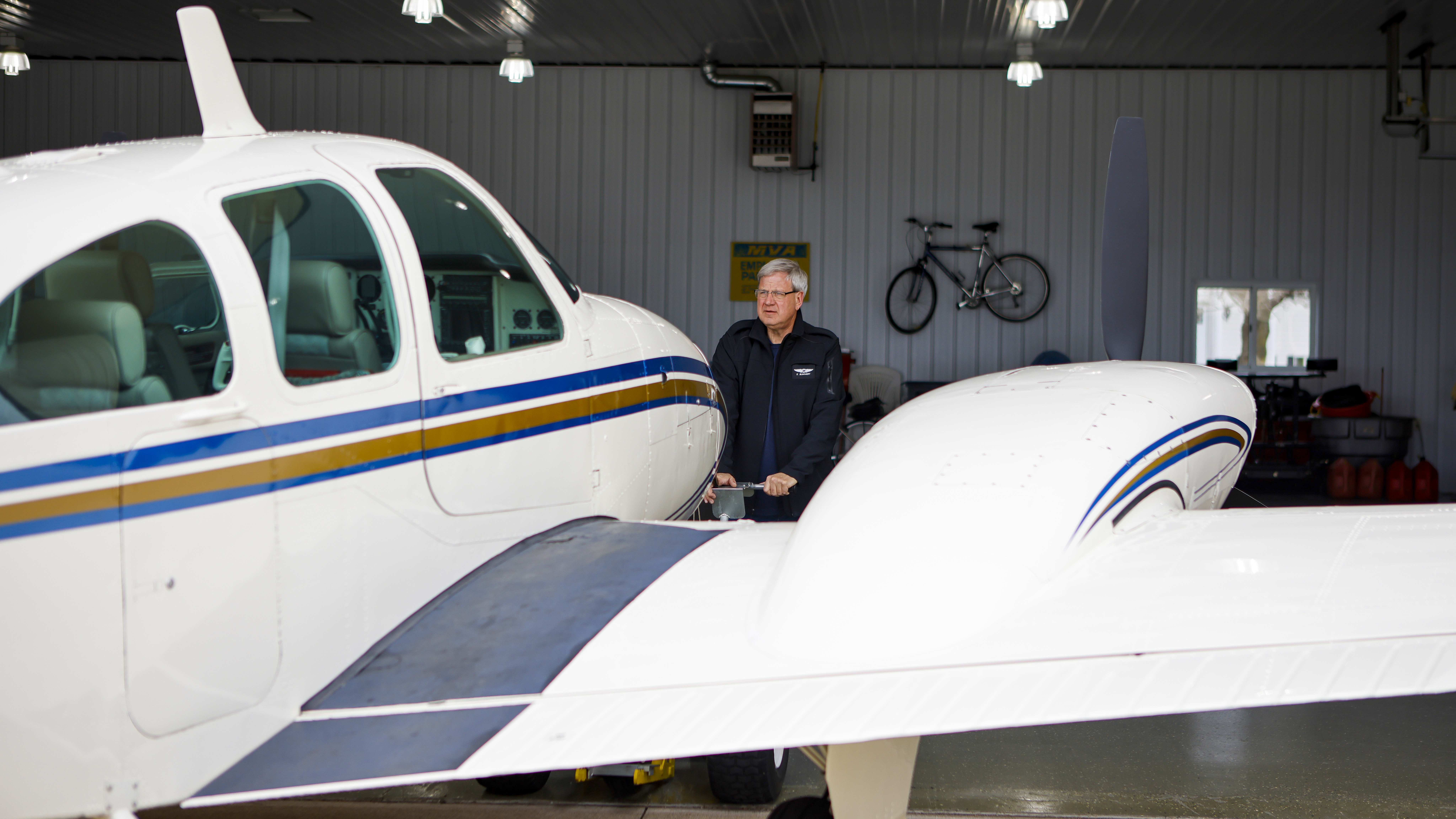 Kent Bummert’s immaculate Doyn Travel Air lives in his equally immaculate hangar/toy box on the Holland Airpark in Holmen, Wisconsin.