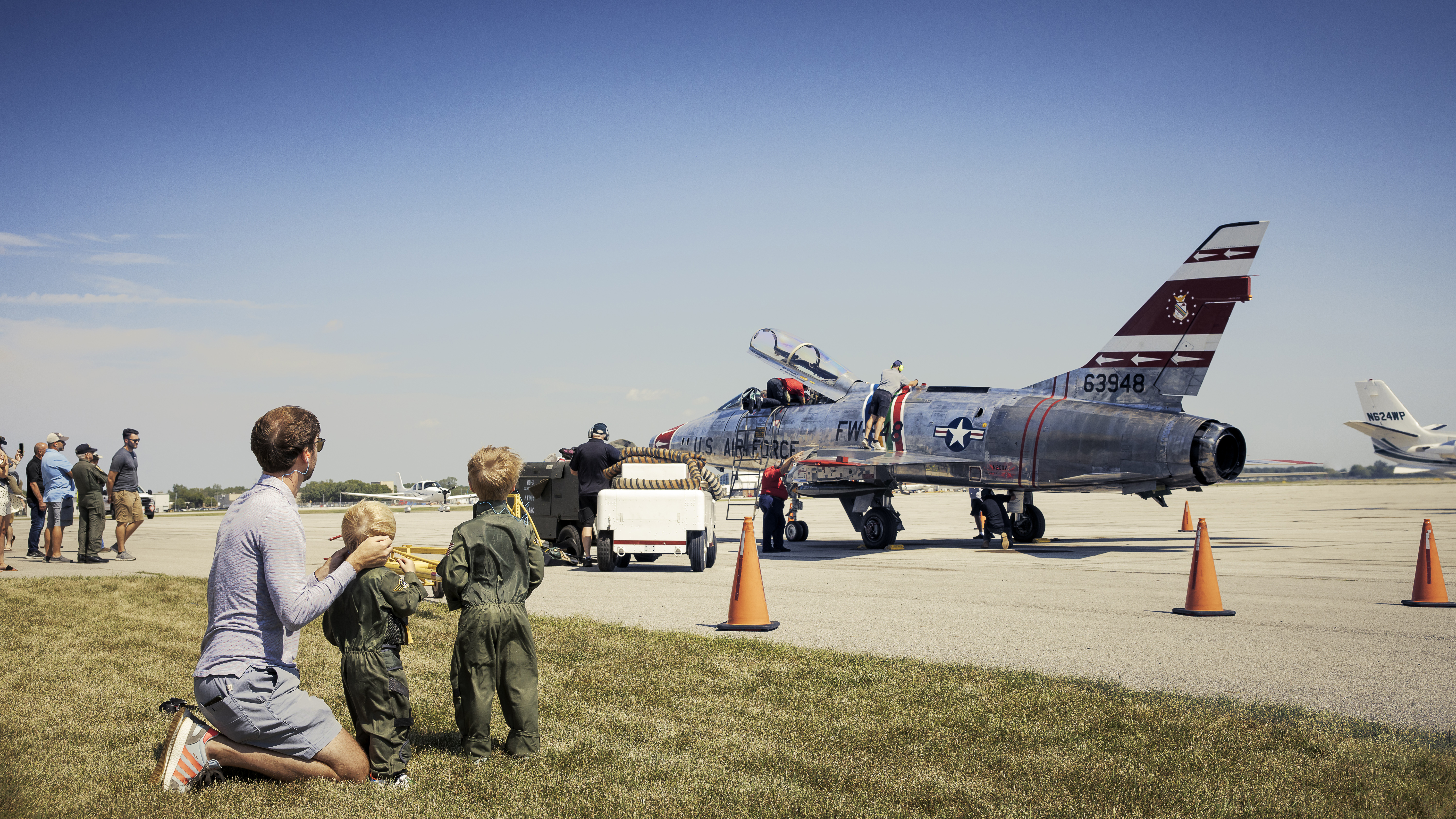 Family members, like Sam Jorgensen’s family, support their fathers as they look back on their time in the “Hun”.