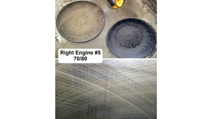 Low-time cylinder (right engine #3) with excellent 70/80 compression.