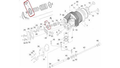 Continental parts catalog diagram, with rotocoil circled.