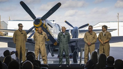 Breitling CEO Georges Kern (above, center) introduced the company’s new series of aviation watches at Dallas Executive Airport with pilots Raymond Fowler, John Fuentes, Mike Spalding, and Taylor Stevenson.