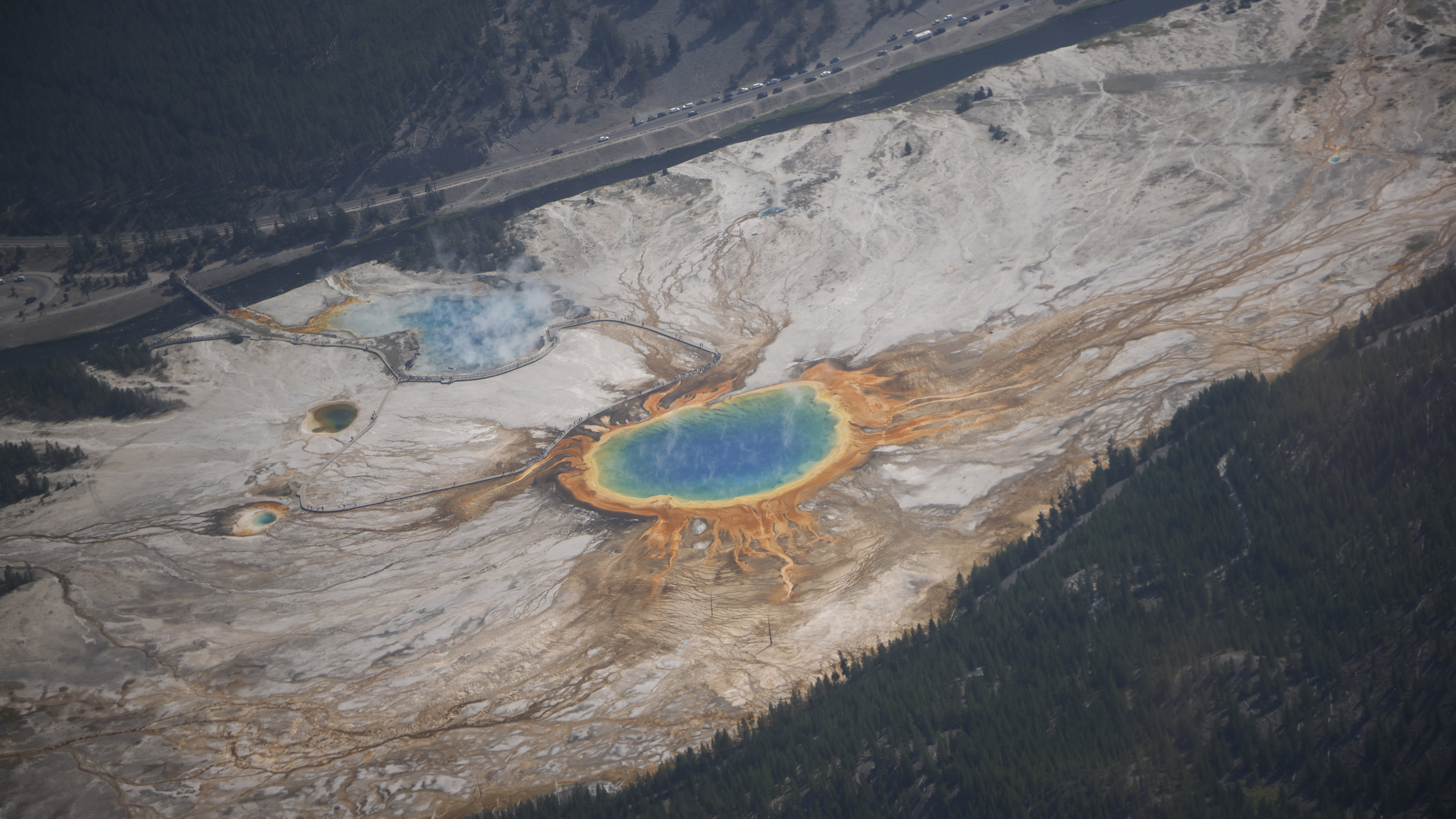 Prismatic pools are colorful signs of the relentless geothermal activity taking place below ground.