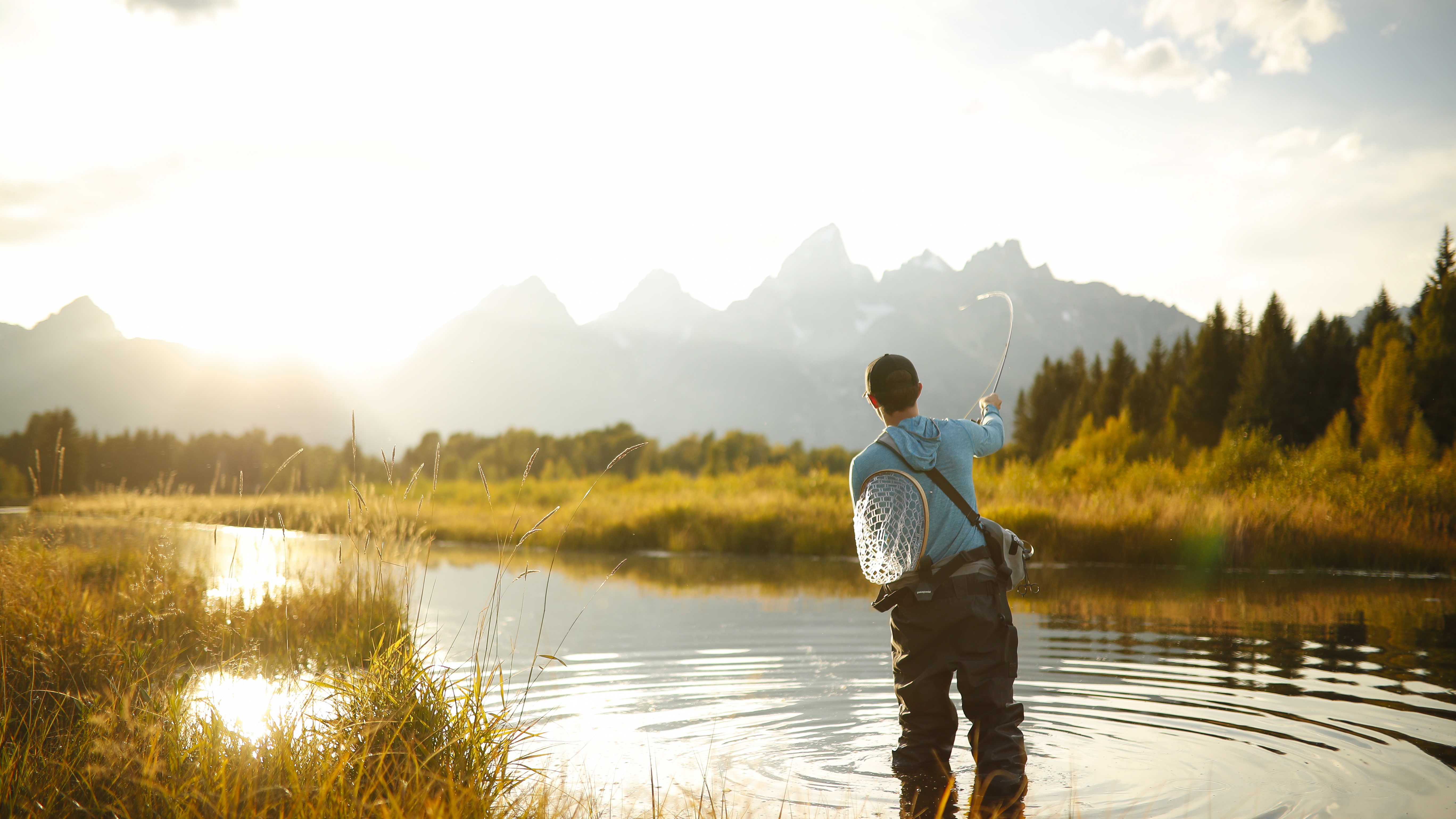 Fly-fishing in the shadow of Grand Teton.