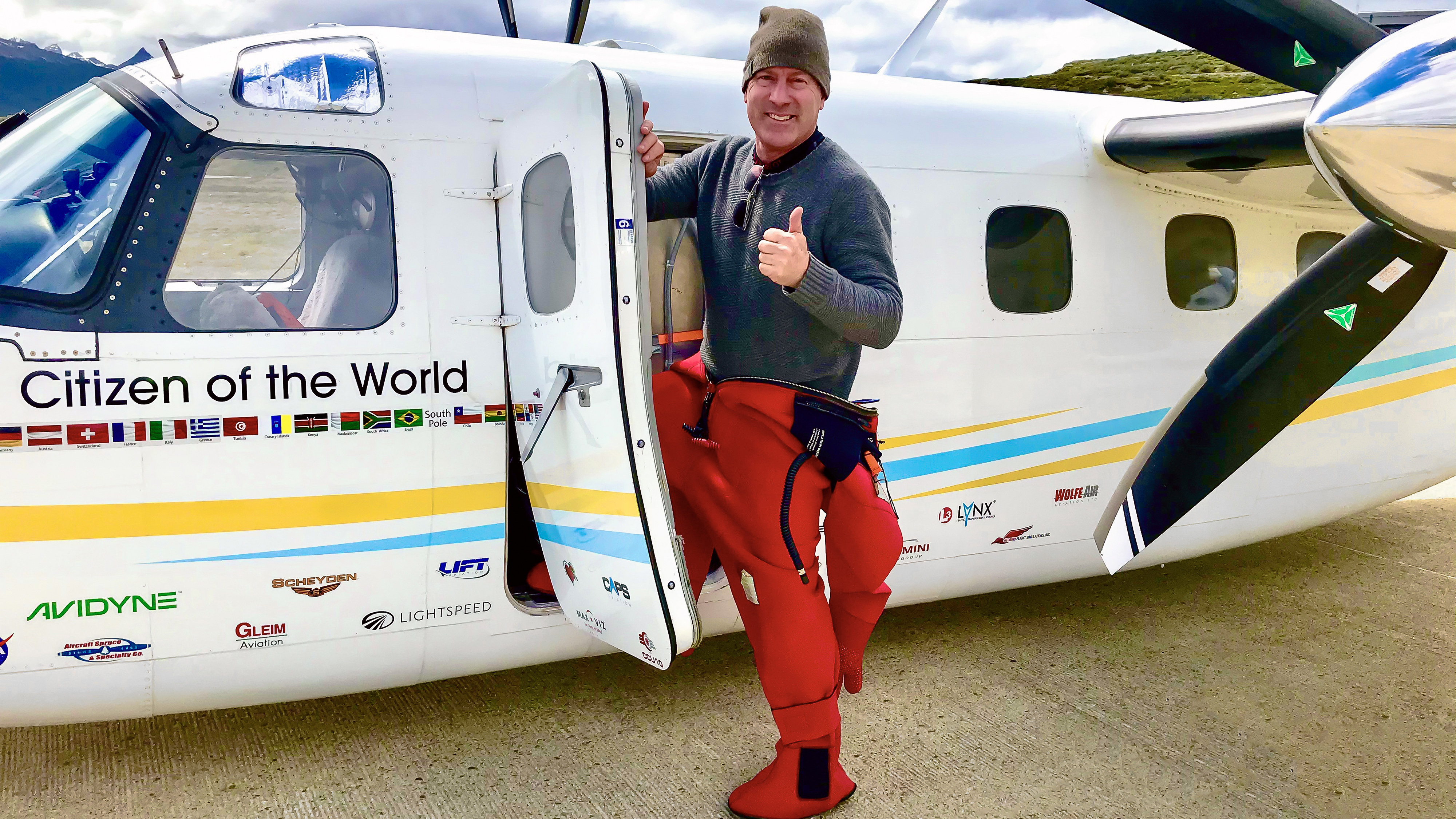 DeLaurentis departs from Ushuaia, Argentina, for Antarctica and the South Pole.