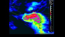 Steep contour gradients: This indicates heavy precipitation along a very narrow perimeter, as well as fast-moving storm cells.