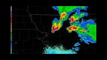 Flying eagle: These are signs of very tall, high precipitation cells with strong updrafts. So strong that upper winds deflect around them.