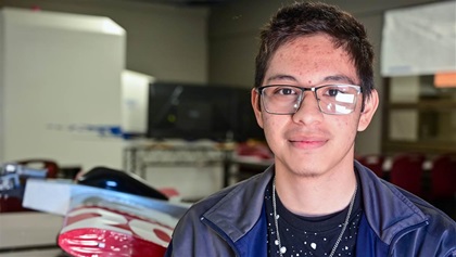 Junior Adan Alamilla recently started flight lessons.