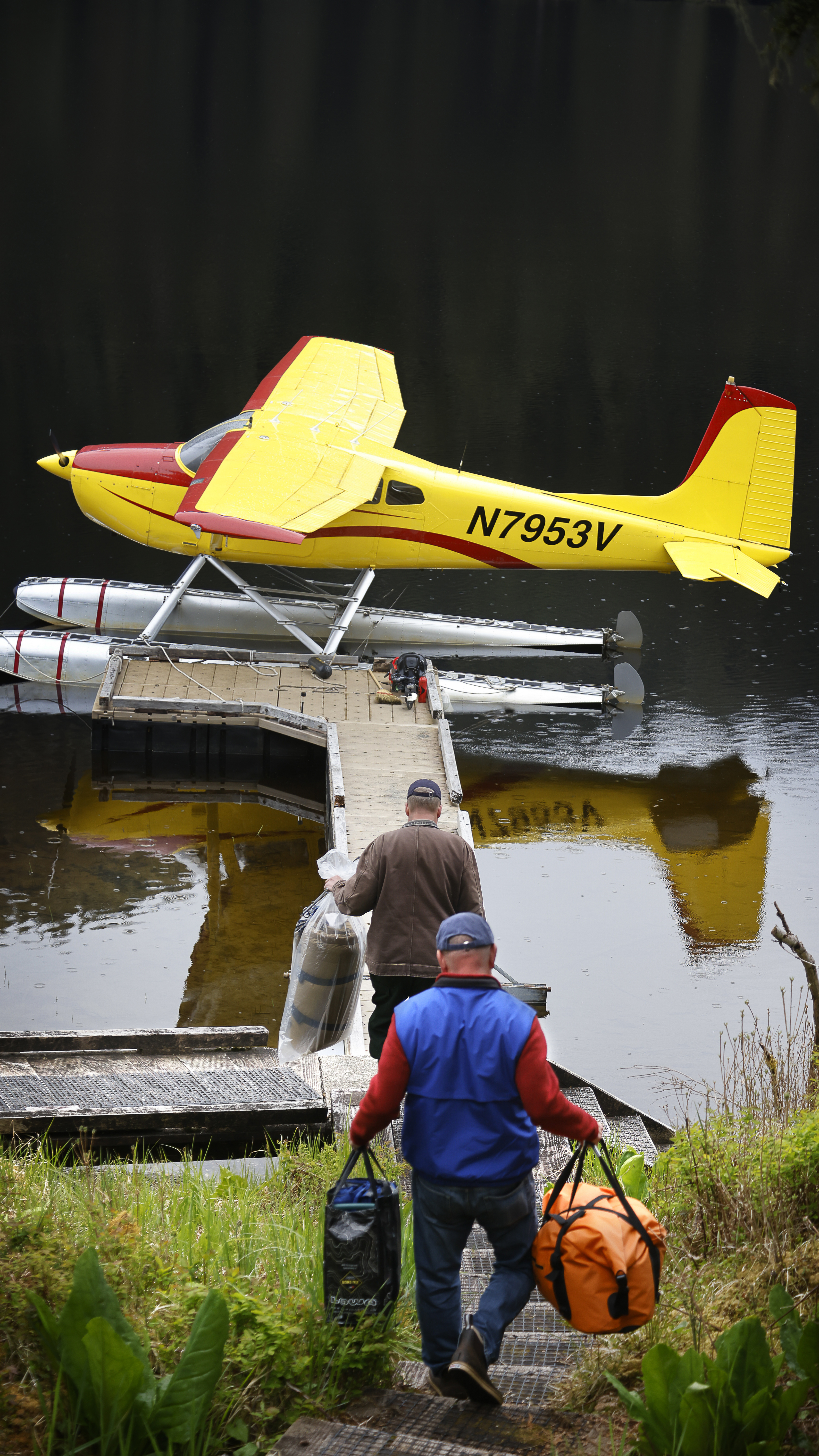 The float Cessna 180 is ideal for Southeast Alaska because of its speed, range, and ability to get to and from the region’s countless lakes.