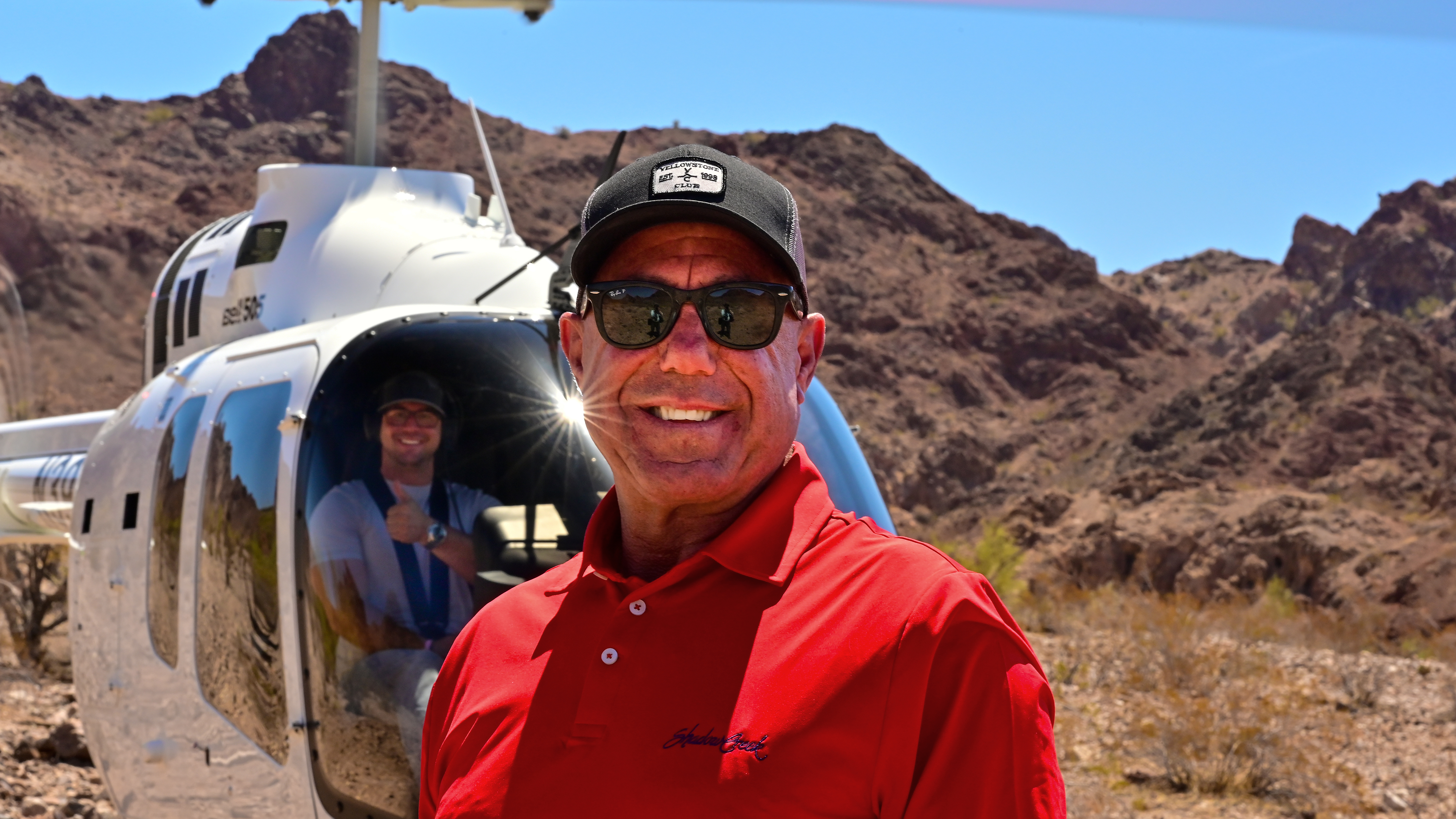 Bradley learned to fly it with his son, Blake (in the helicopter), and the two share adventures often.