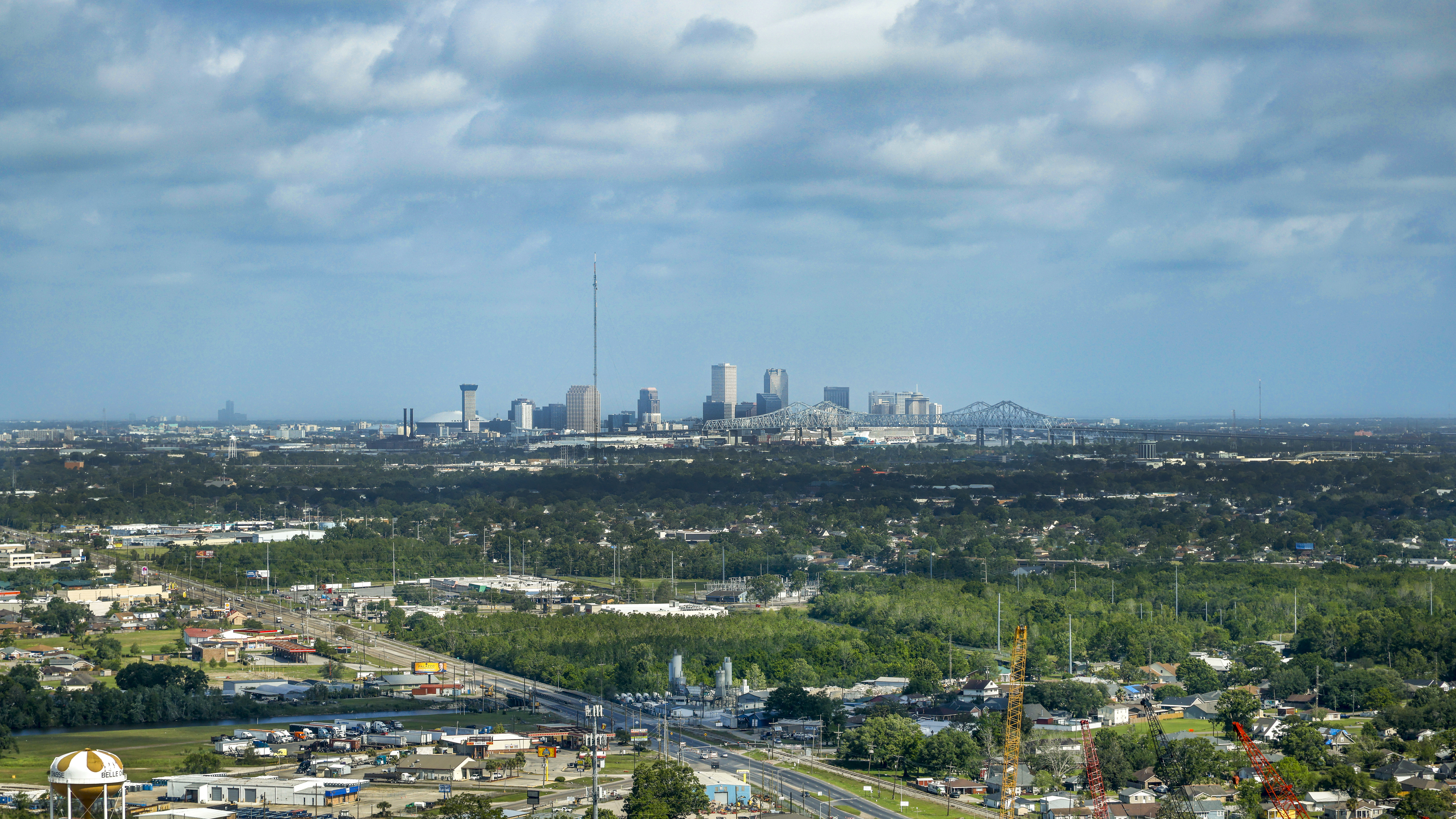 The New Orleans skyline.