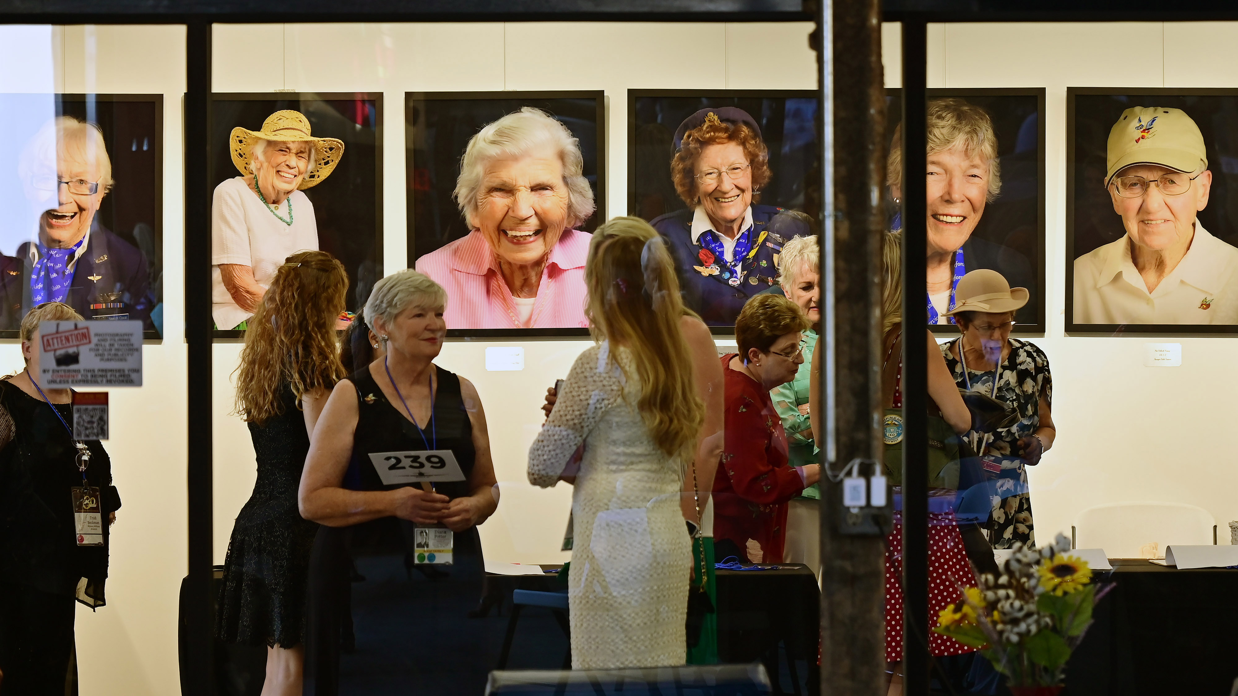 Portraits of the WASP in later years hang in the National WASP WWII Museum.