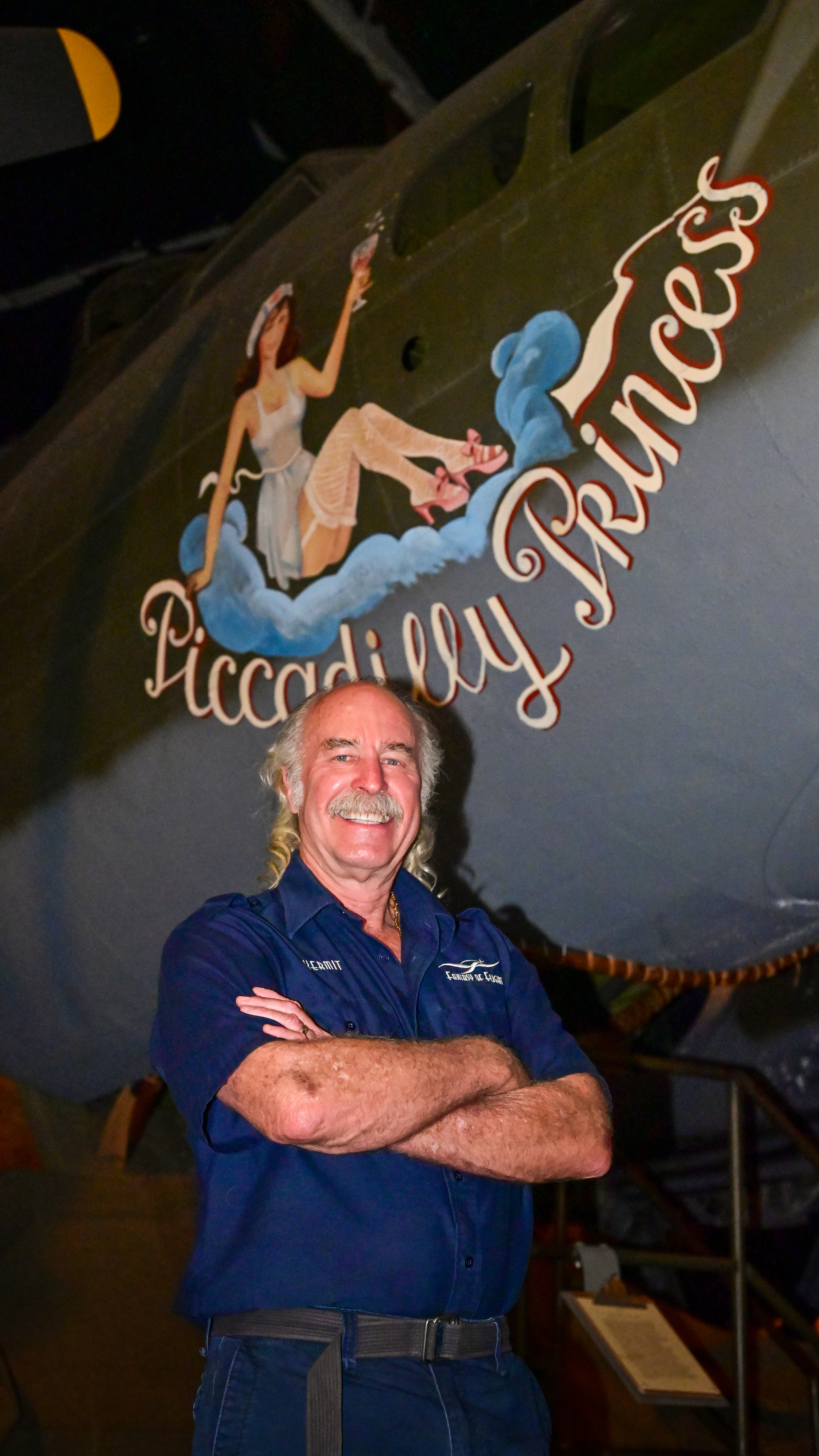 Weeks’ wife is the inspiration for several of the nose art paintings on some of his aircraft, like this 1945 Boeing B–17, which is part of the museum’s interactive experience; you can walk through the aircraft.