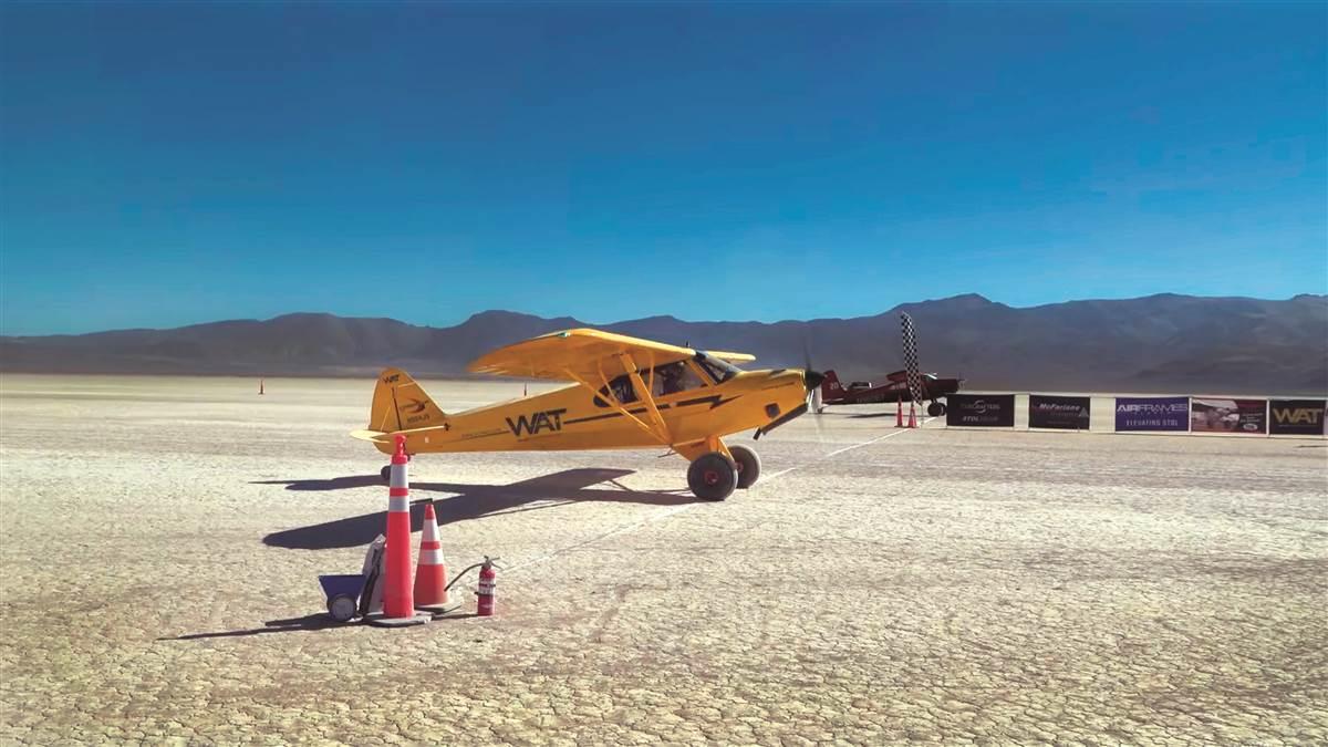 Aerobatic superstar Michael Goulian tried his hand at the STOL Drag competition at the High Sierra Fly-In in October. (Photography by Sierra Harrop)