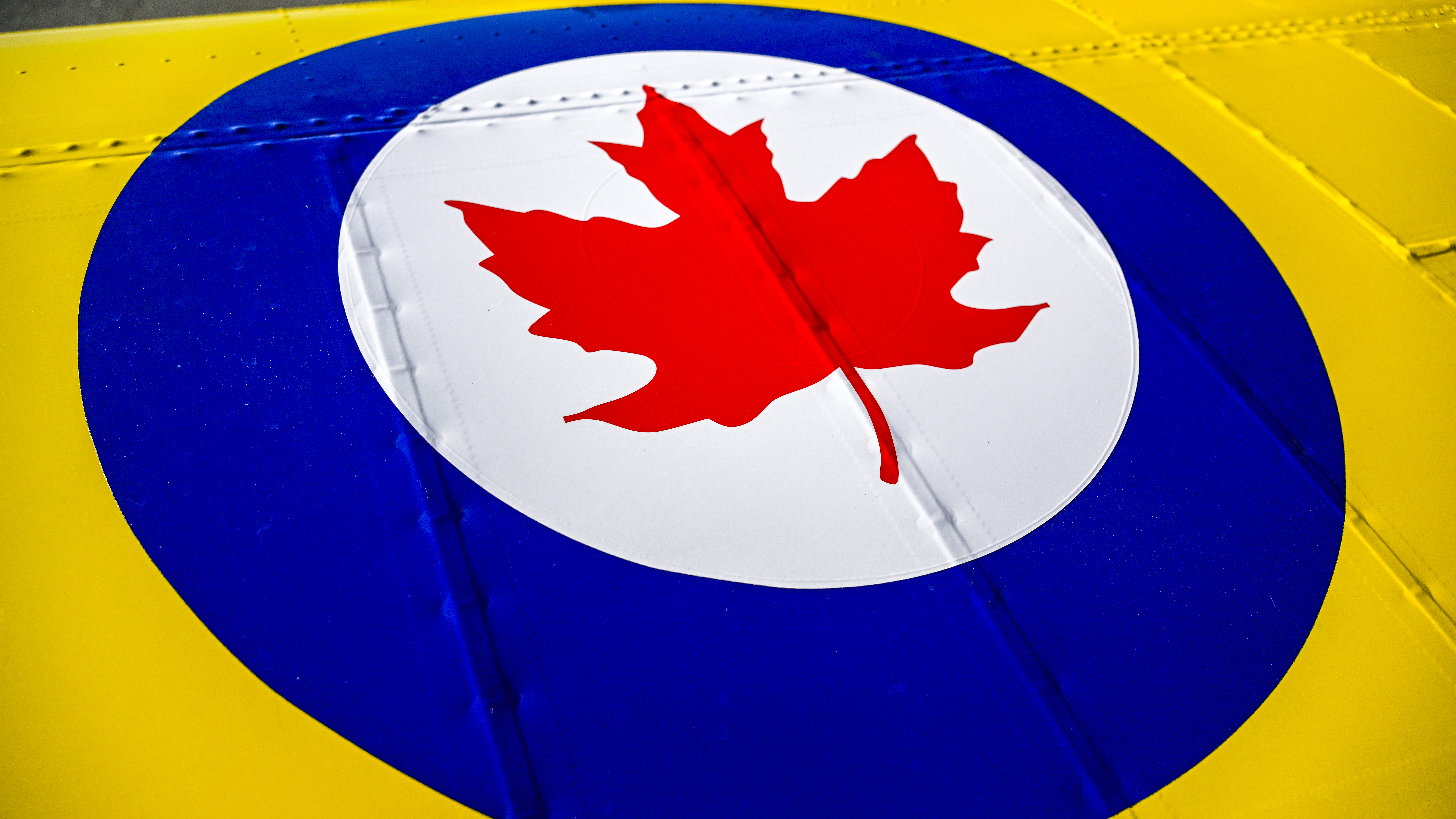 This British-built Chipmunk wears the Canadian maple leaf.