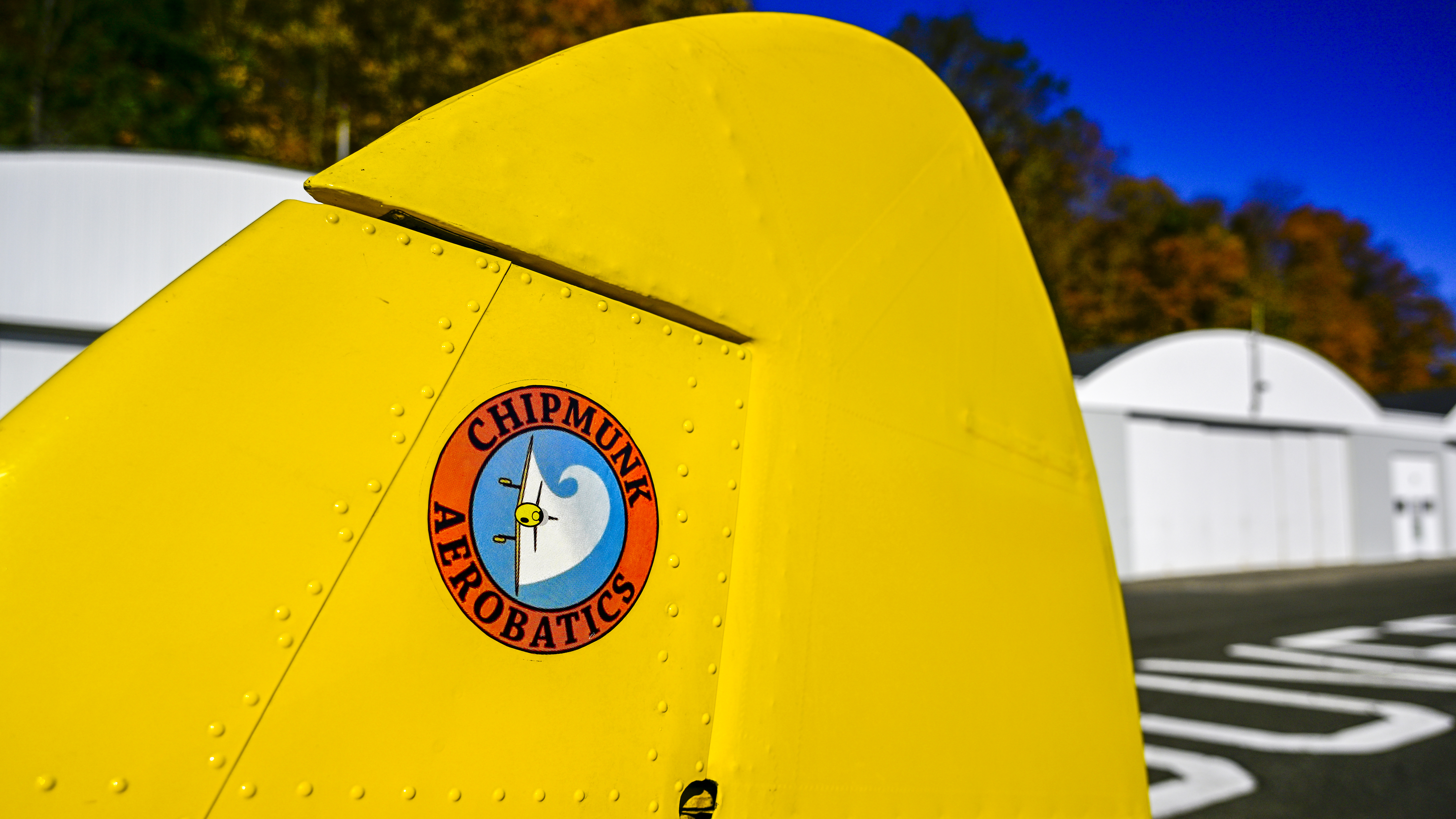 The distinctive curve of the vertical stabilizer is a signature of many de Havilland designs.