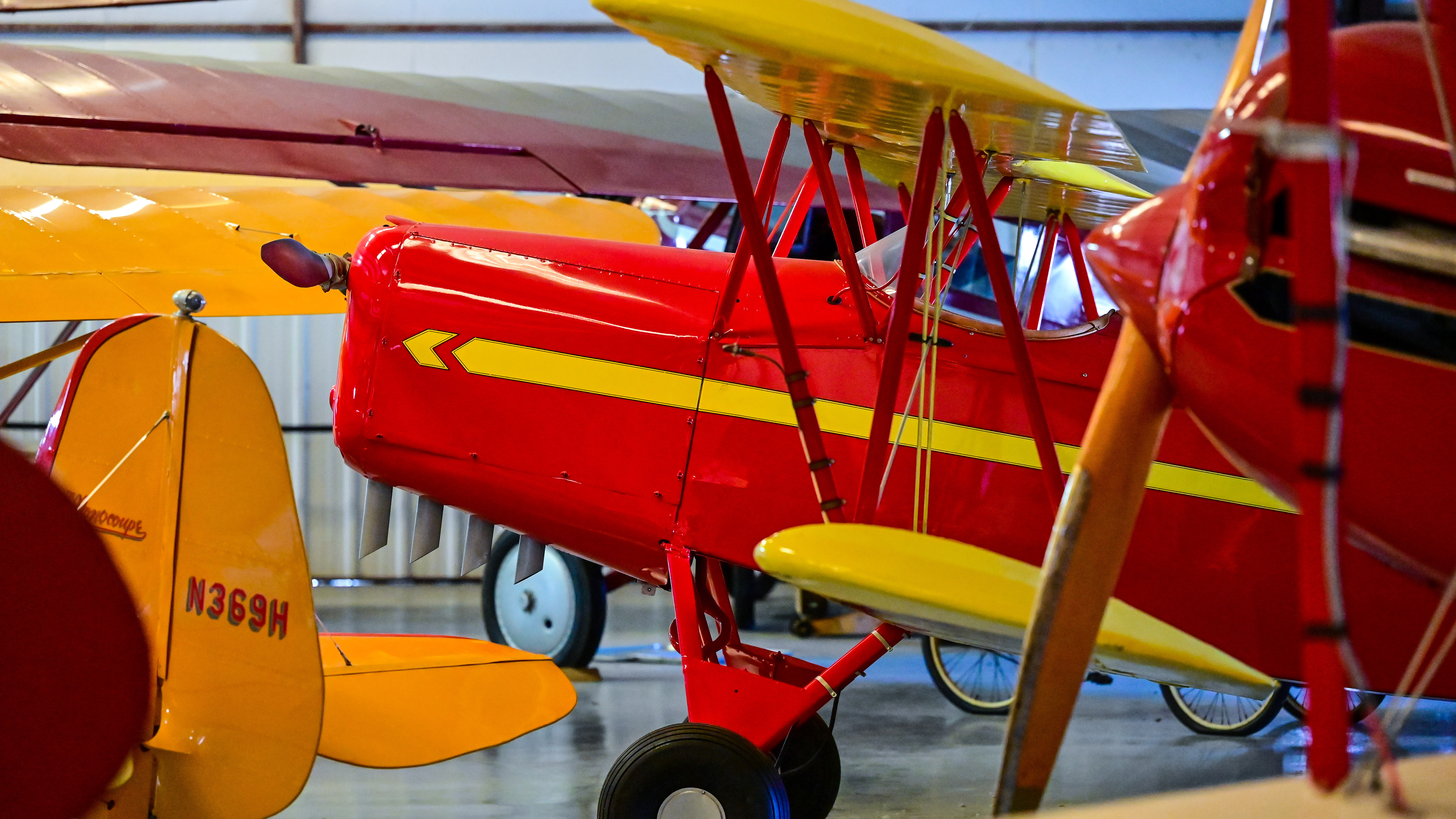 The diverse collection includes a Fleet 7B Fawn, which the Royal Canadian Air Force used as primary trainers in the 1930s.