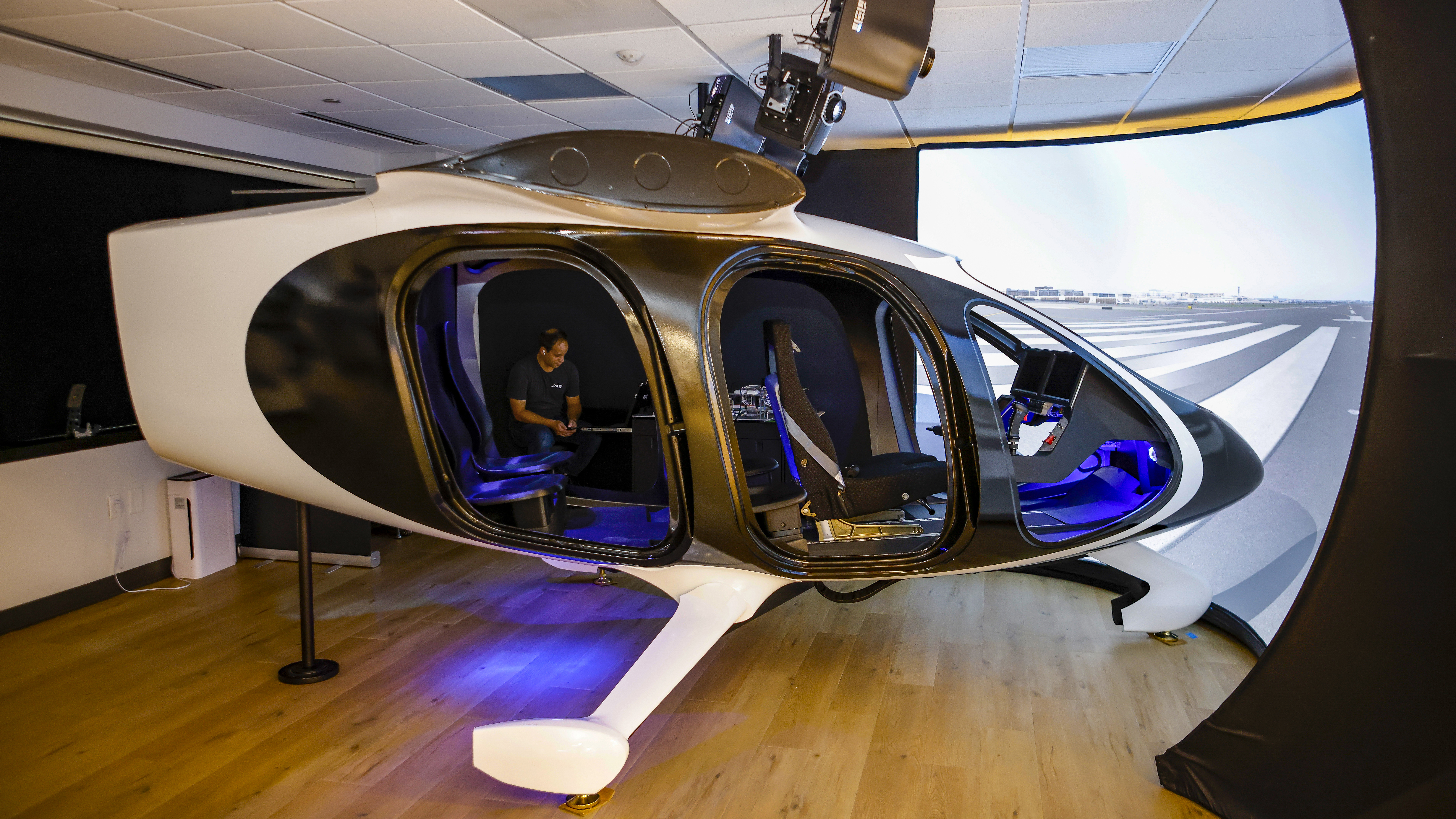 The simulator in Joby’s Washington, D.C., offices.