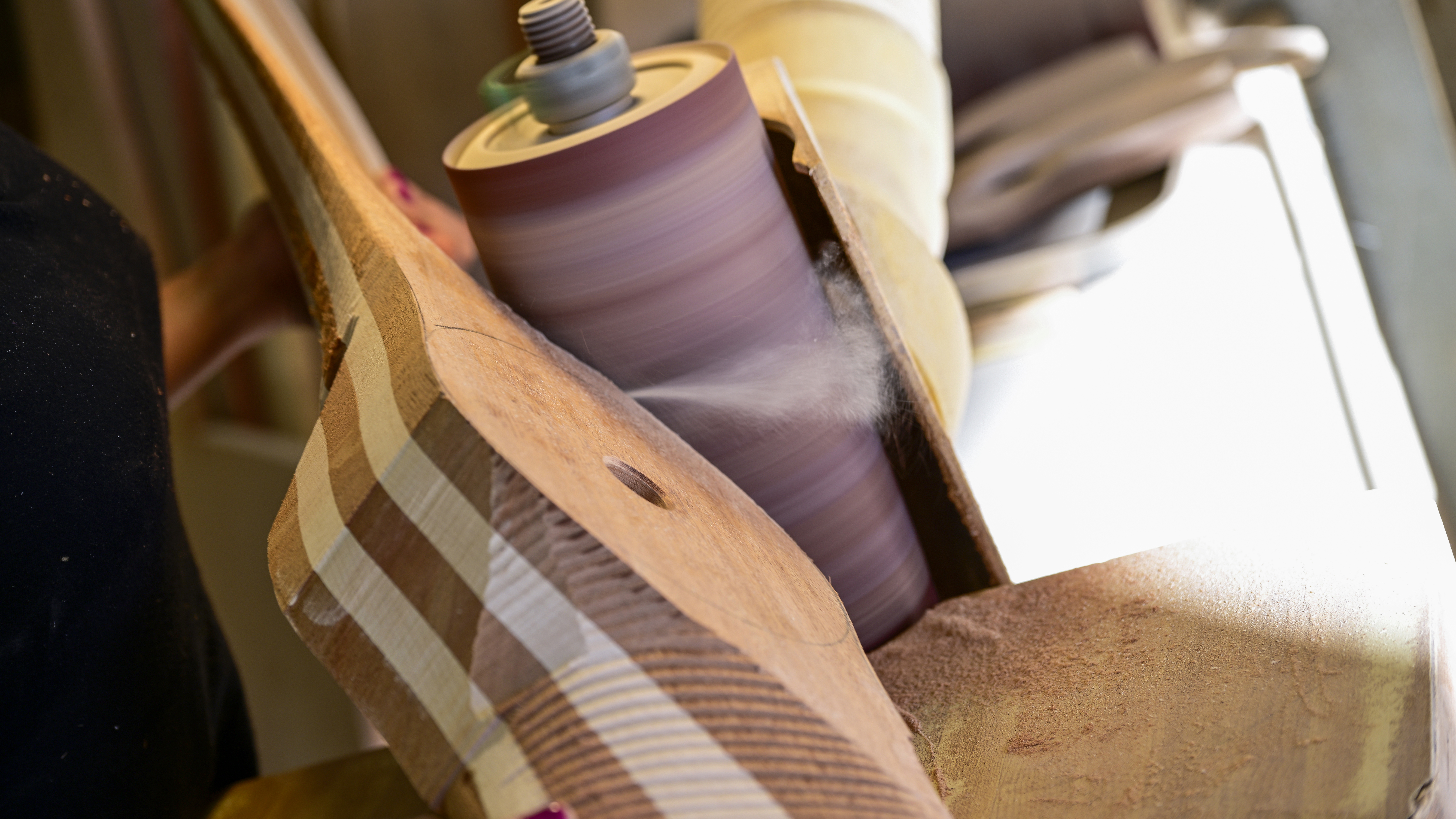 Sanding and balancing.