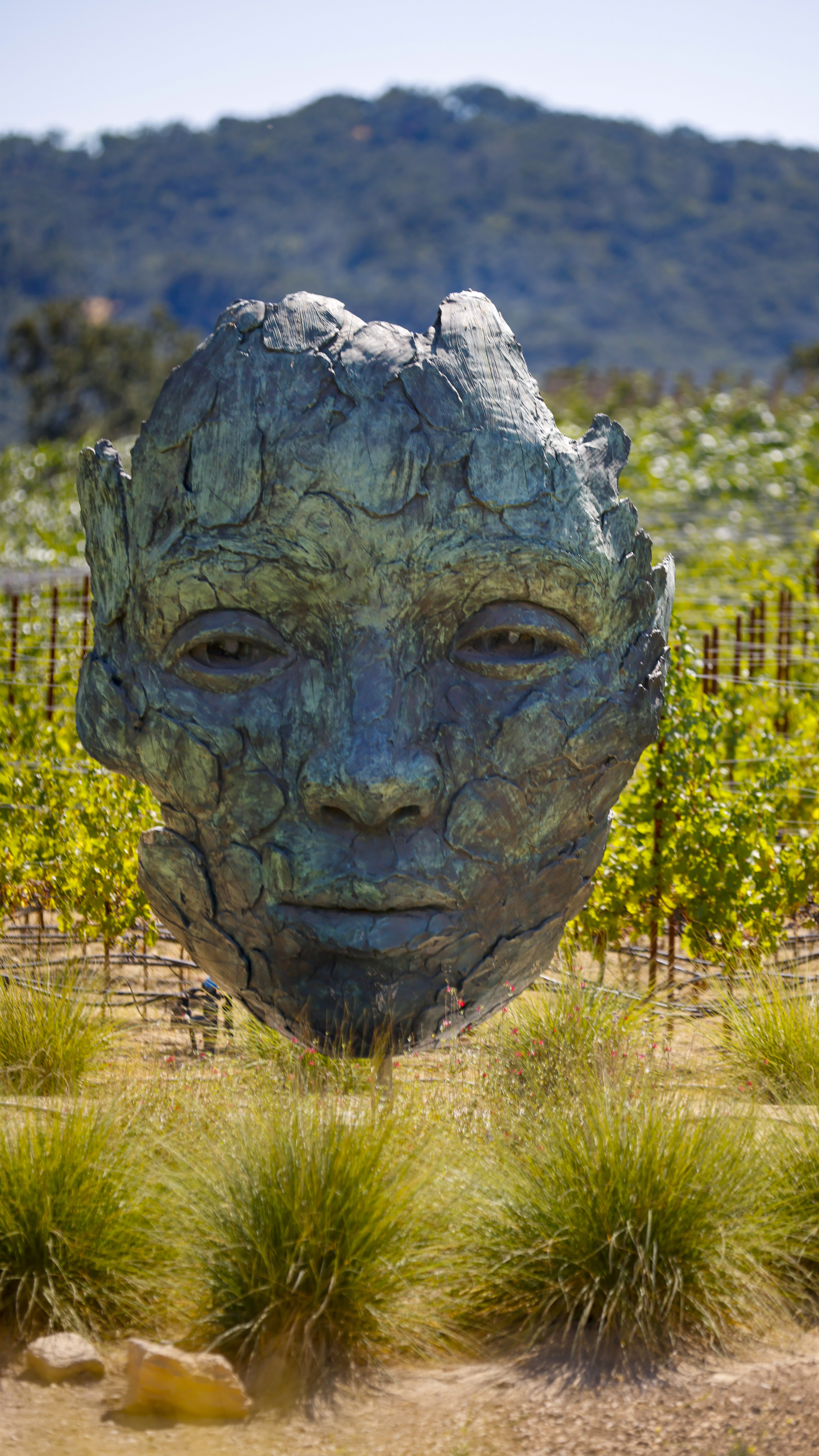 A variety of world-class art, like this bronze sculpture “Colossal Fragment” by South African artist Lionel Smit, is exhibited throughout the property for guests to enjoy.