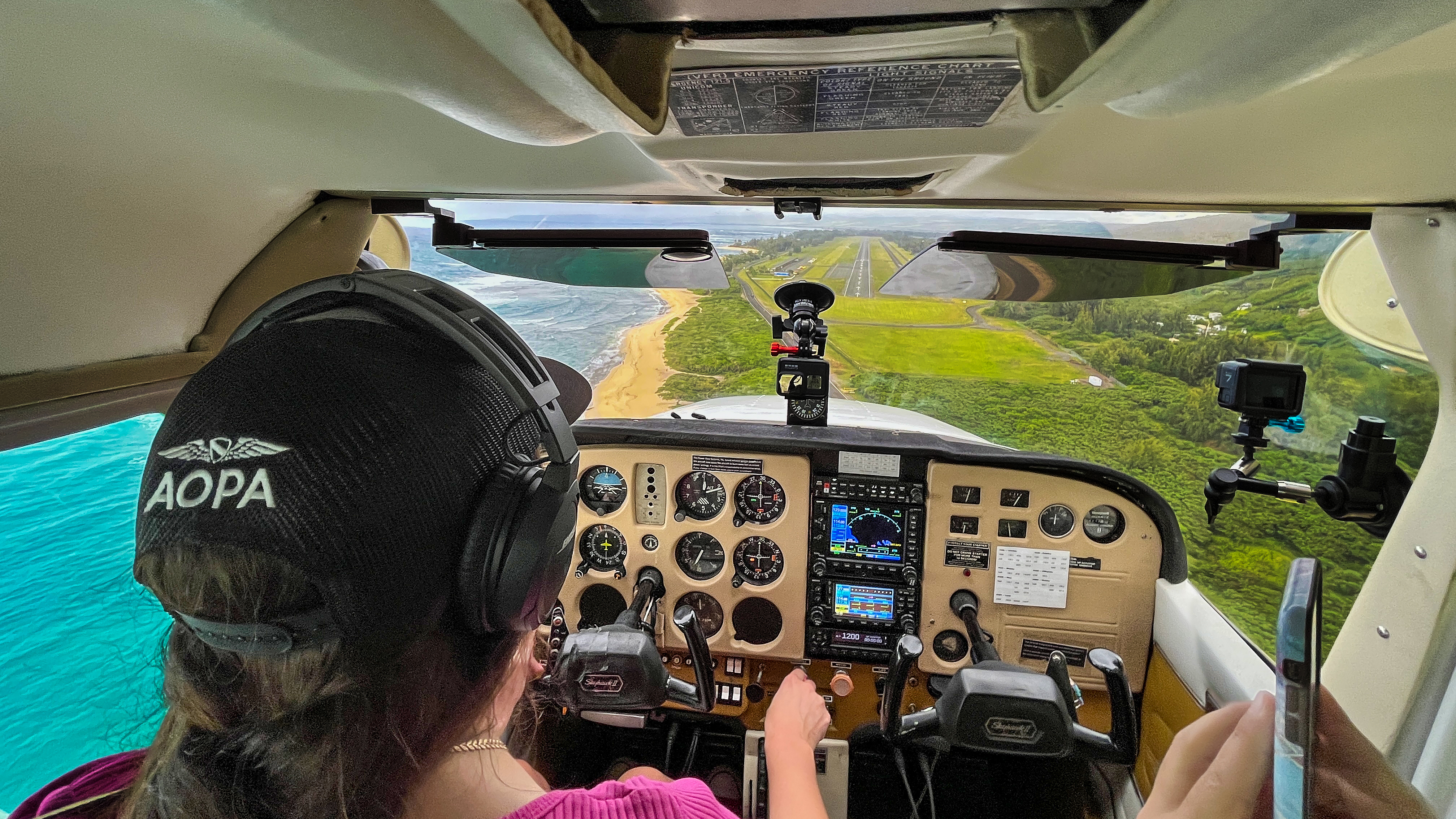 On final approach for historic Dillingham Airfield.