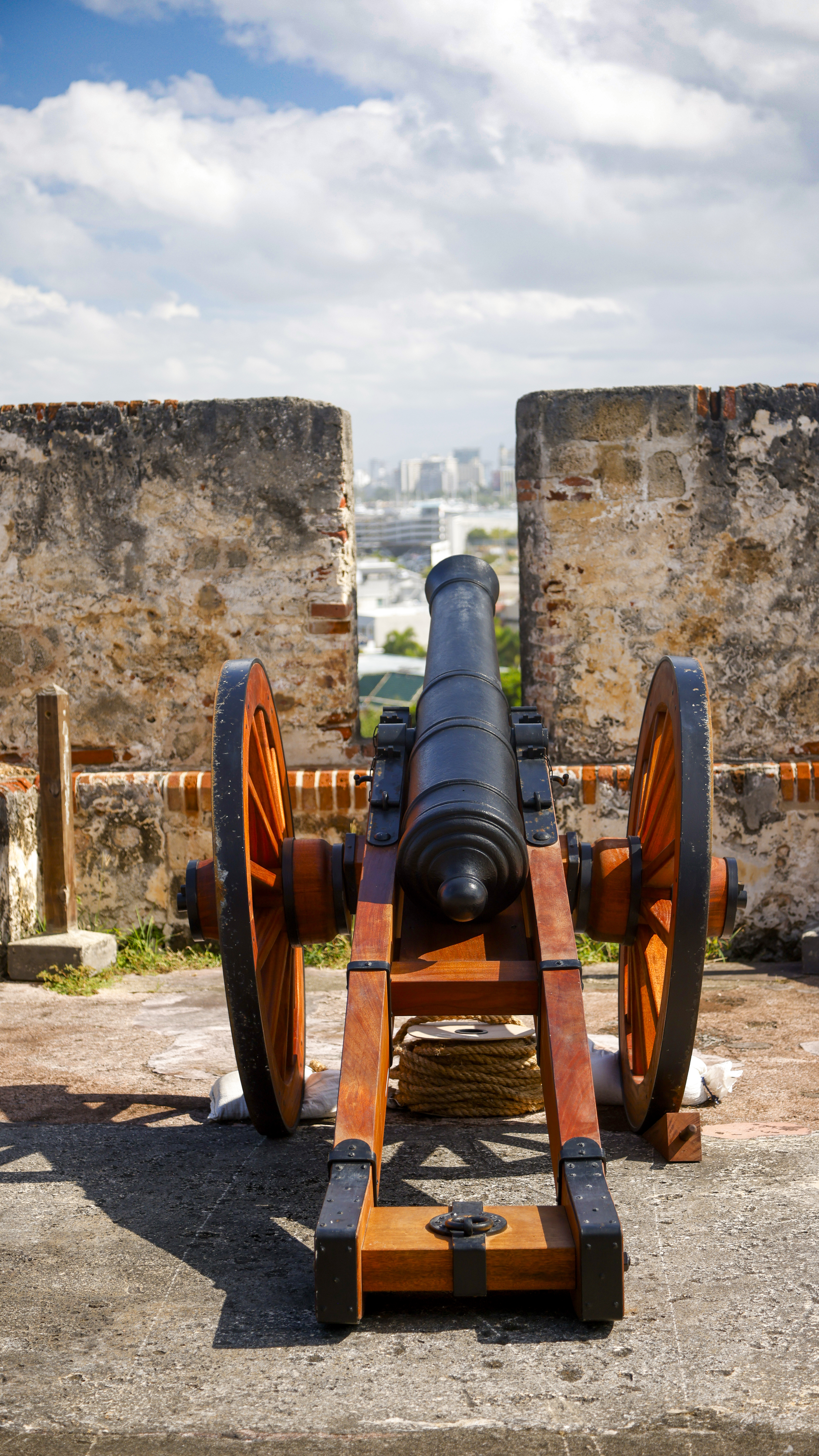 Cannon on the ramparts.