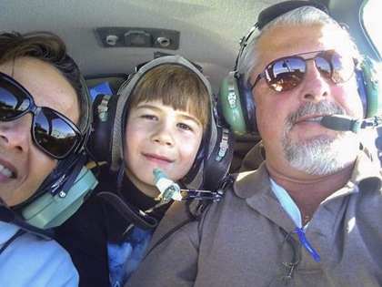 Author Don Peterson and grandson have explored the world in his Mooney