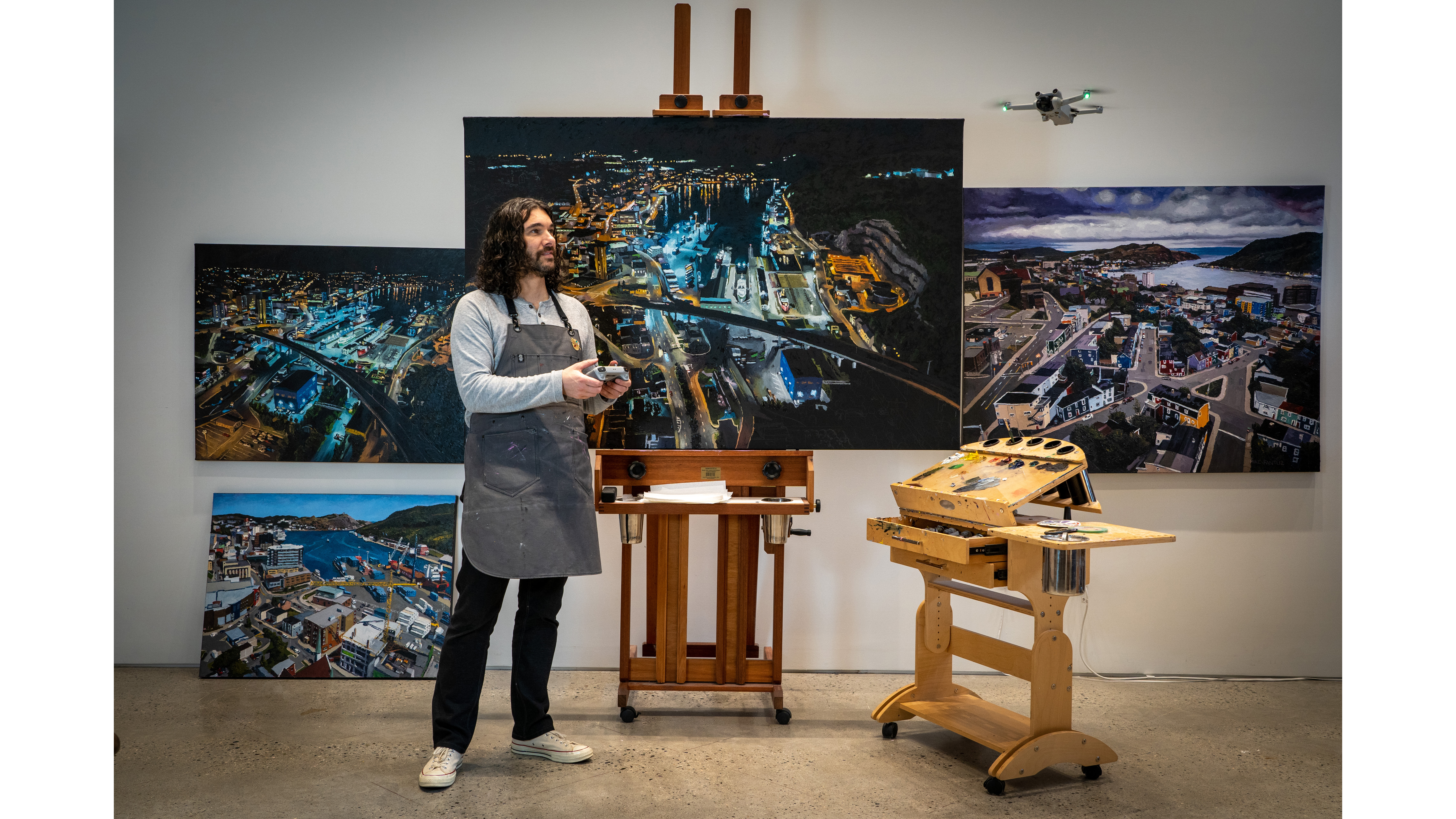 Painting from a drone perspective