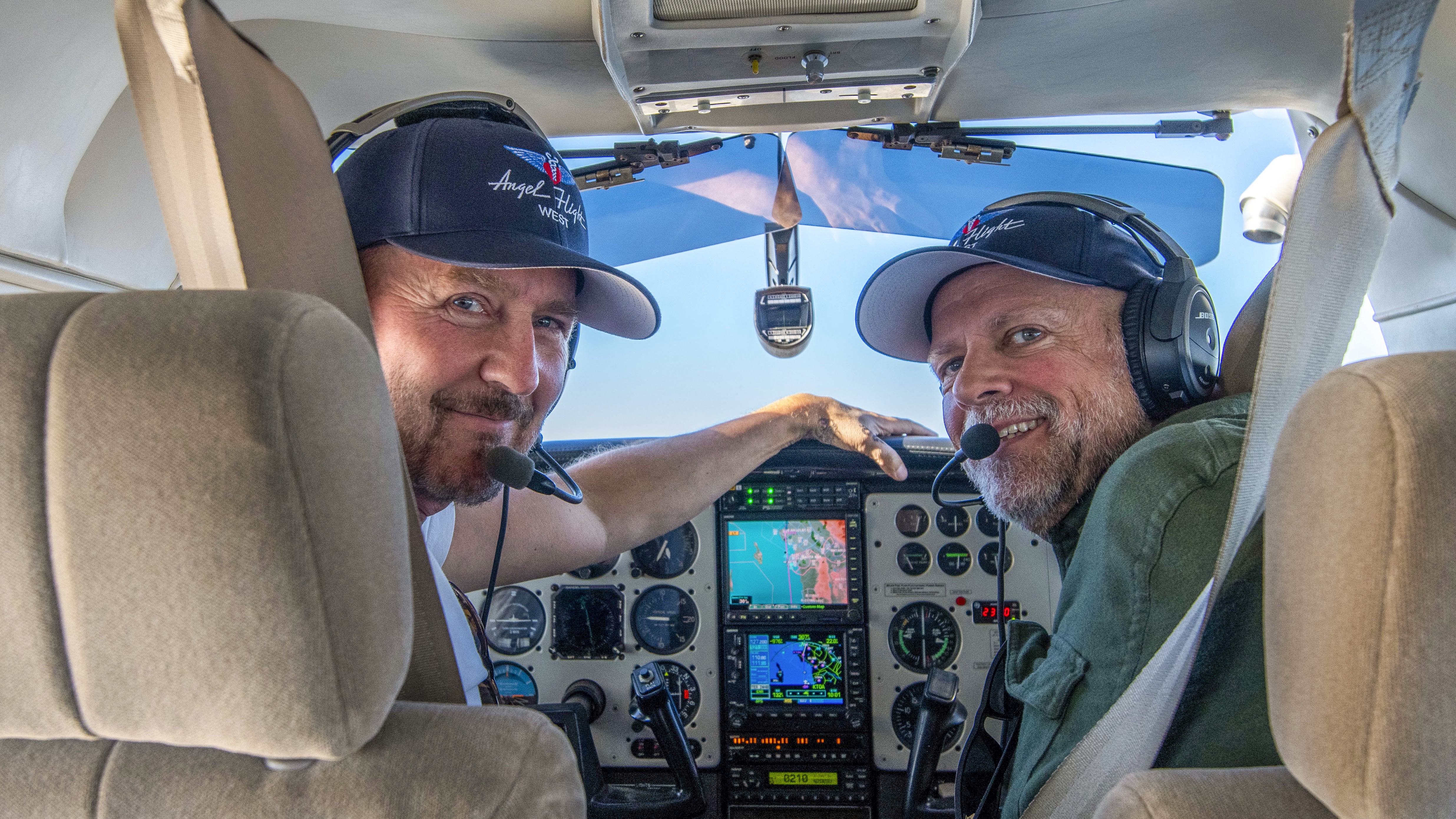 Edward Norton and Michael Langston (co-pilot). Photography by Niki Britton.