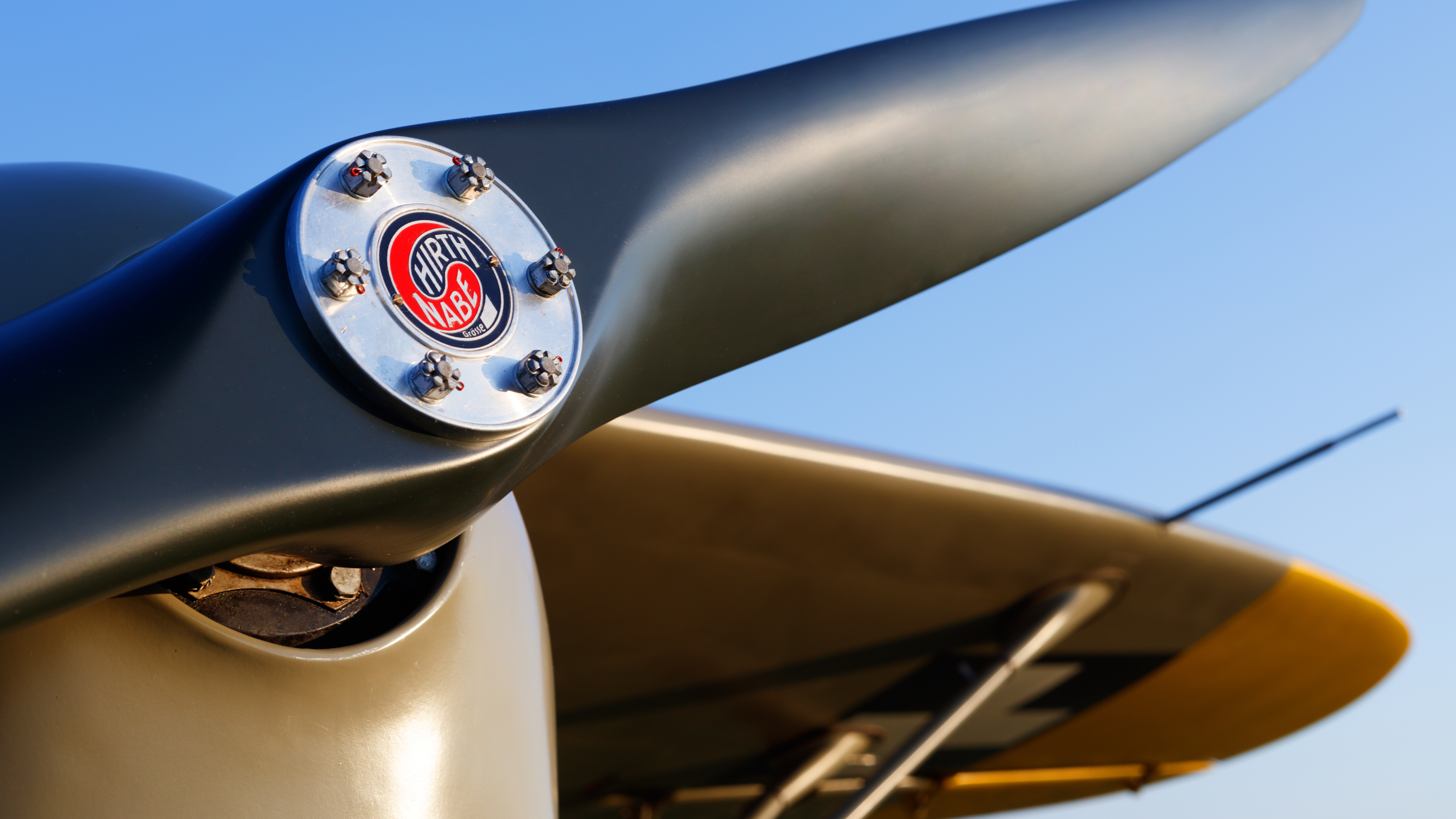 The beautifully made wood propeller proved to be slightly too long.