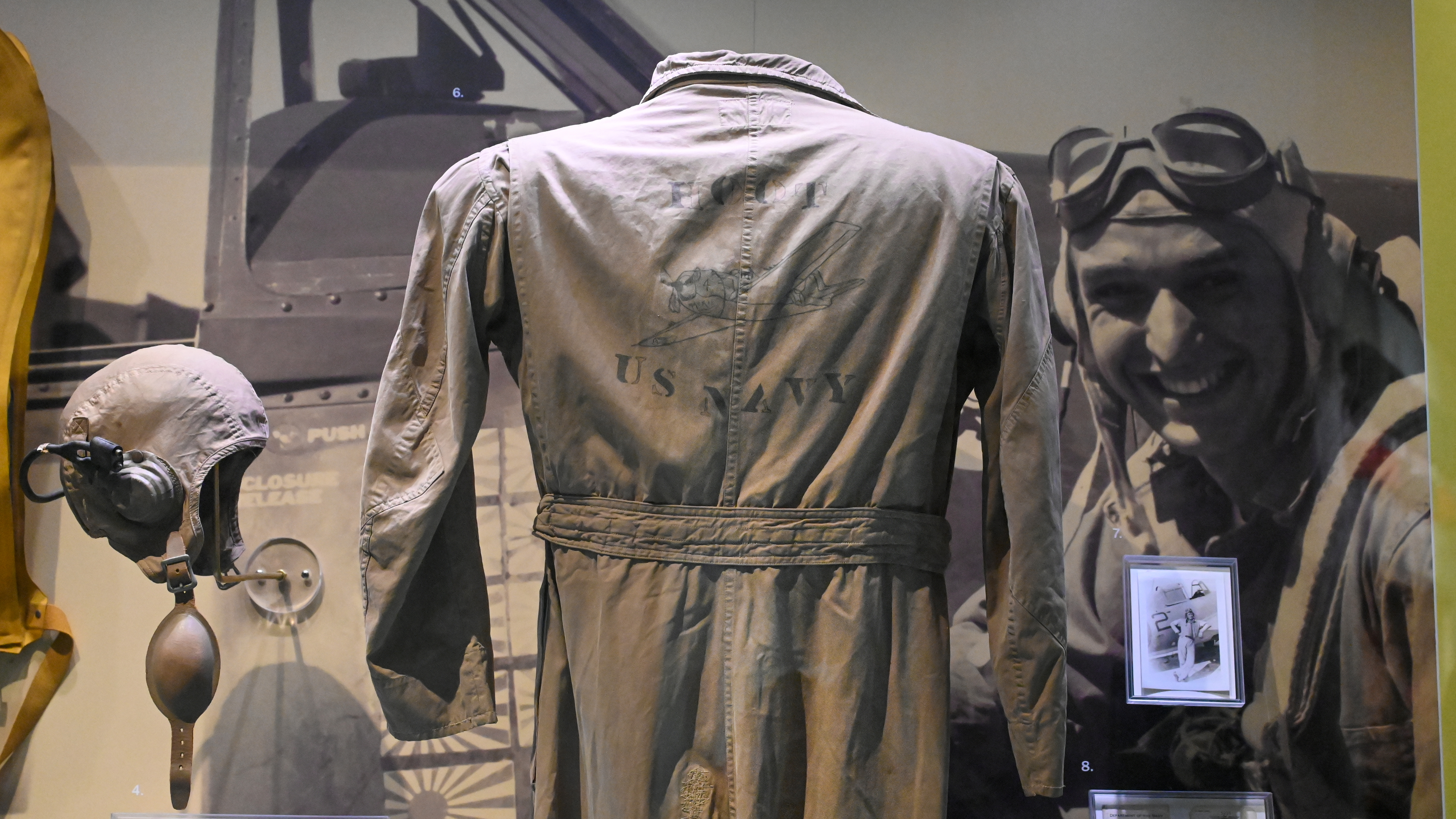  A large display tells the story of Alexander Vraciu, one of the top Navy aces of World War II, who operated from the Intrepid.