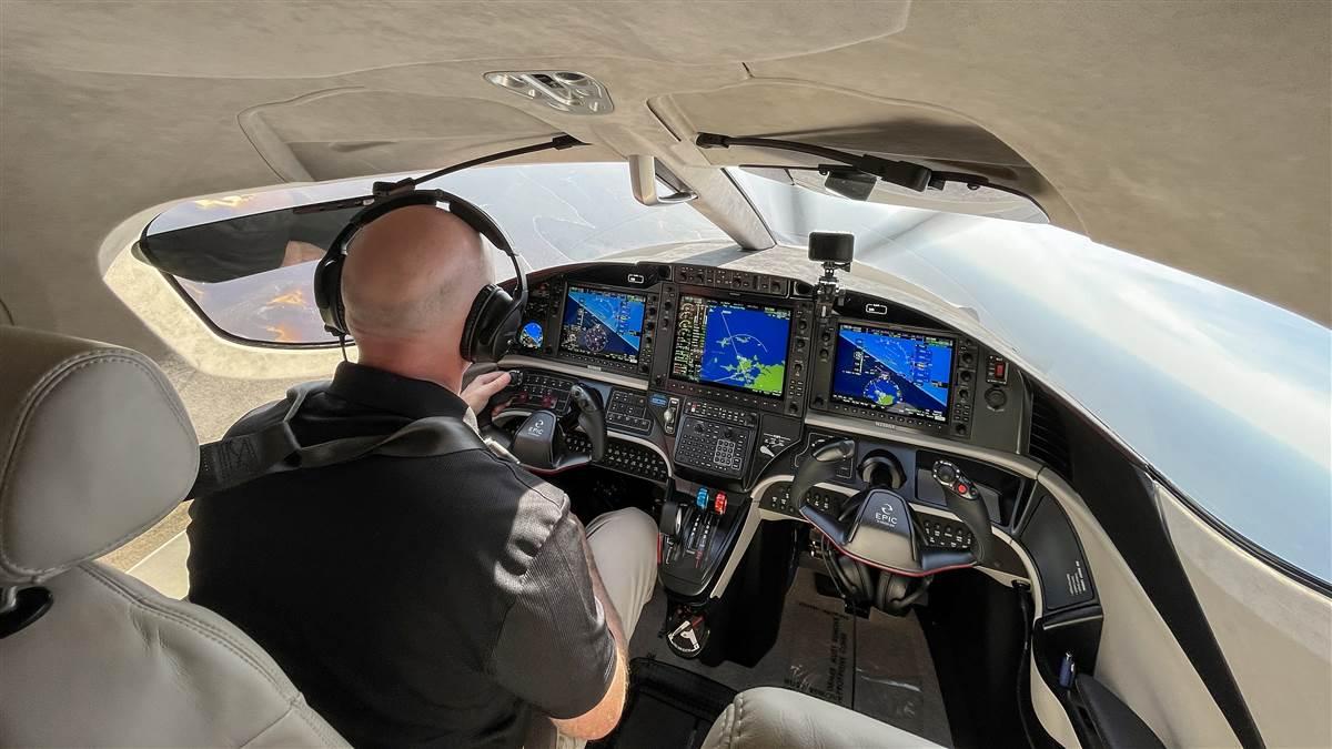Director of Photography Chris Rose and Editor at Large Dave Hirschman headed to the Florida Keys to shoot the Epic E1000 six-seat turboprop. Epic pilot Trevor Blackmer is piloting the airplane in this photo. @cloudsandcamera