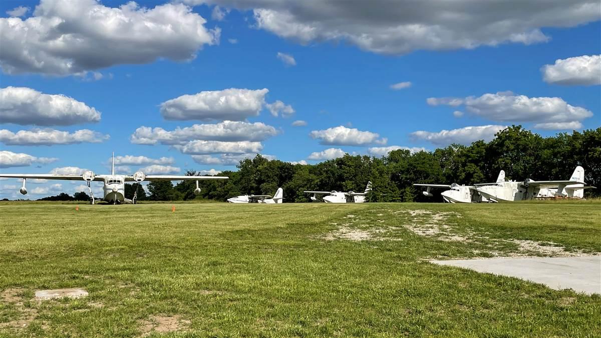 Probably the only place in the world you’ll find six Grumman Albatross airplanes together. There is a story here! Barron Aviation (MO11) in Perry, Missouri. @kollinstagnito