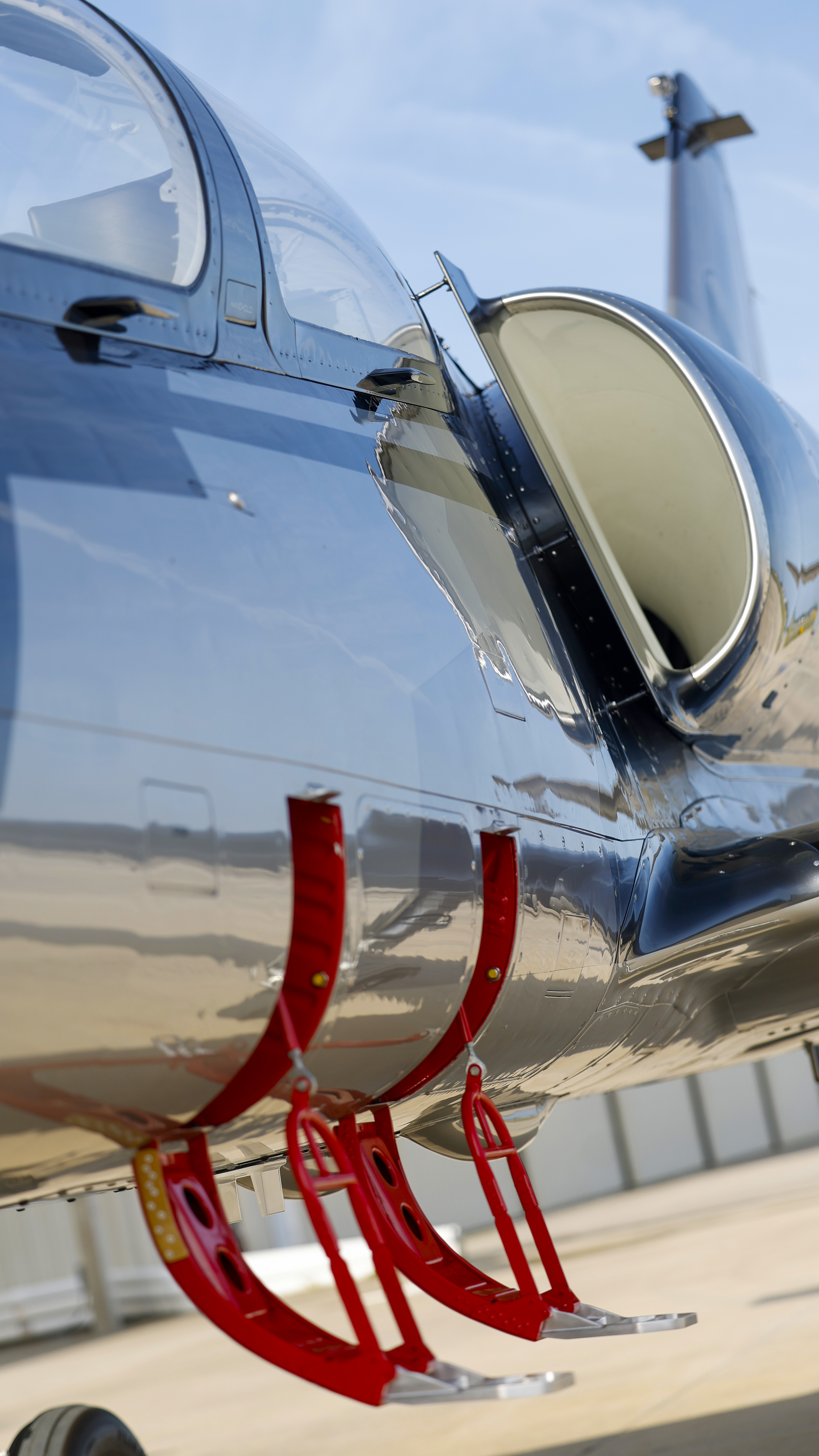 Retractable steps mean ladders aren’t necessary for climbing in or out.