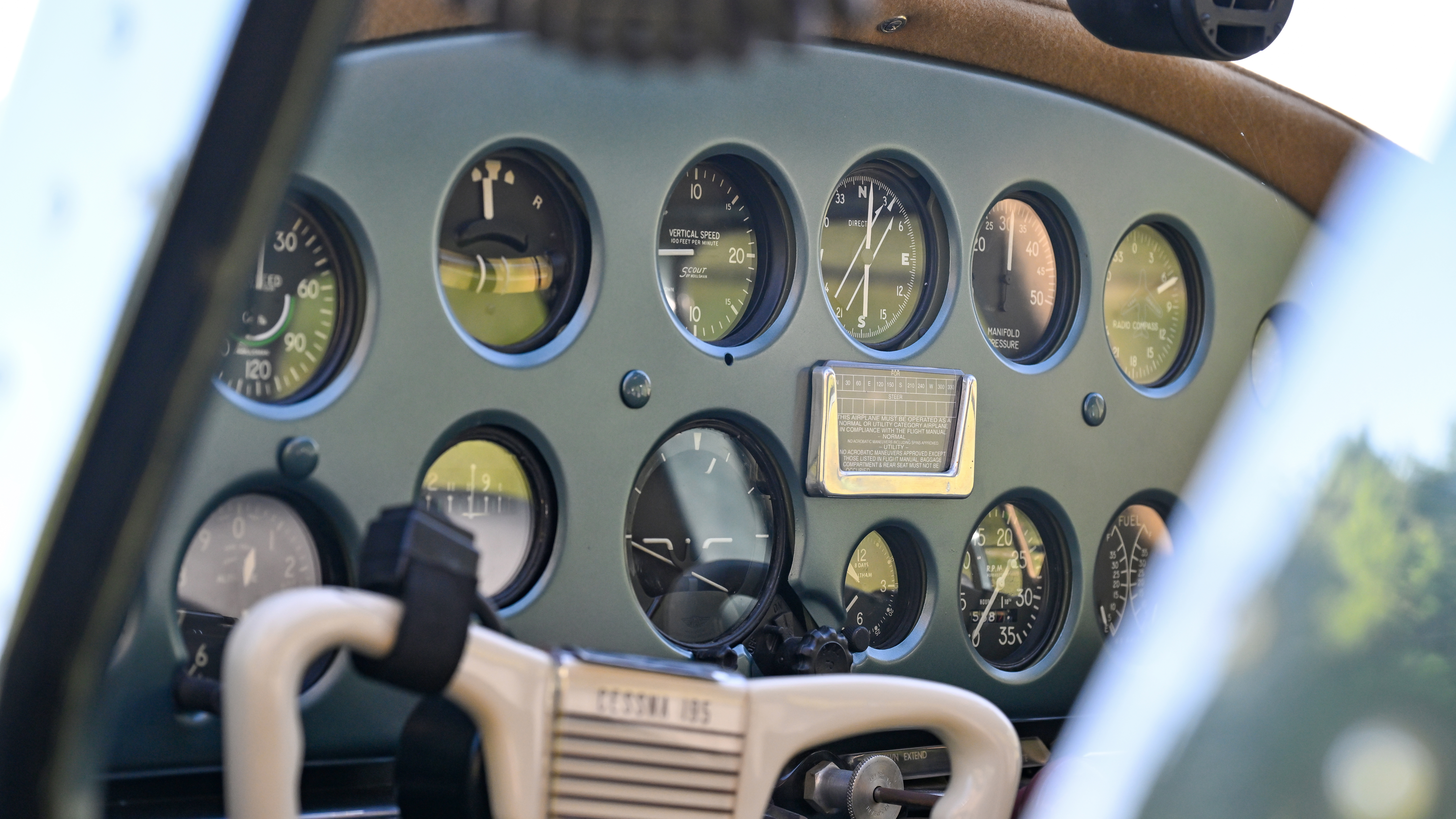 Total originality was the mantra for the restoration. Original instruments reside in an instrument panel painted the correct color with original-style reproduction decals applied.
