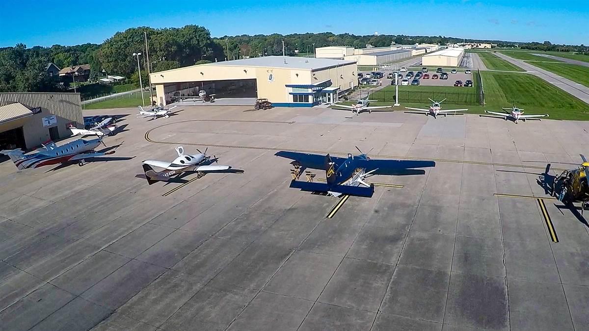 Millard Municipal Airport is a lively general aviation airport; Oracle Aviation is the airport FBO. Photography by Dennis K. Johnson. 