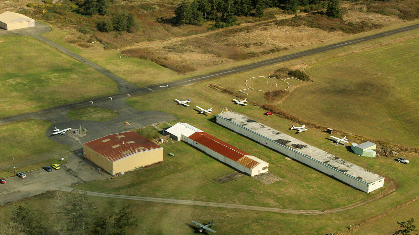 The hangars and facilities have been restored.