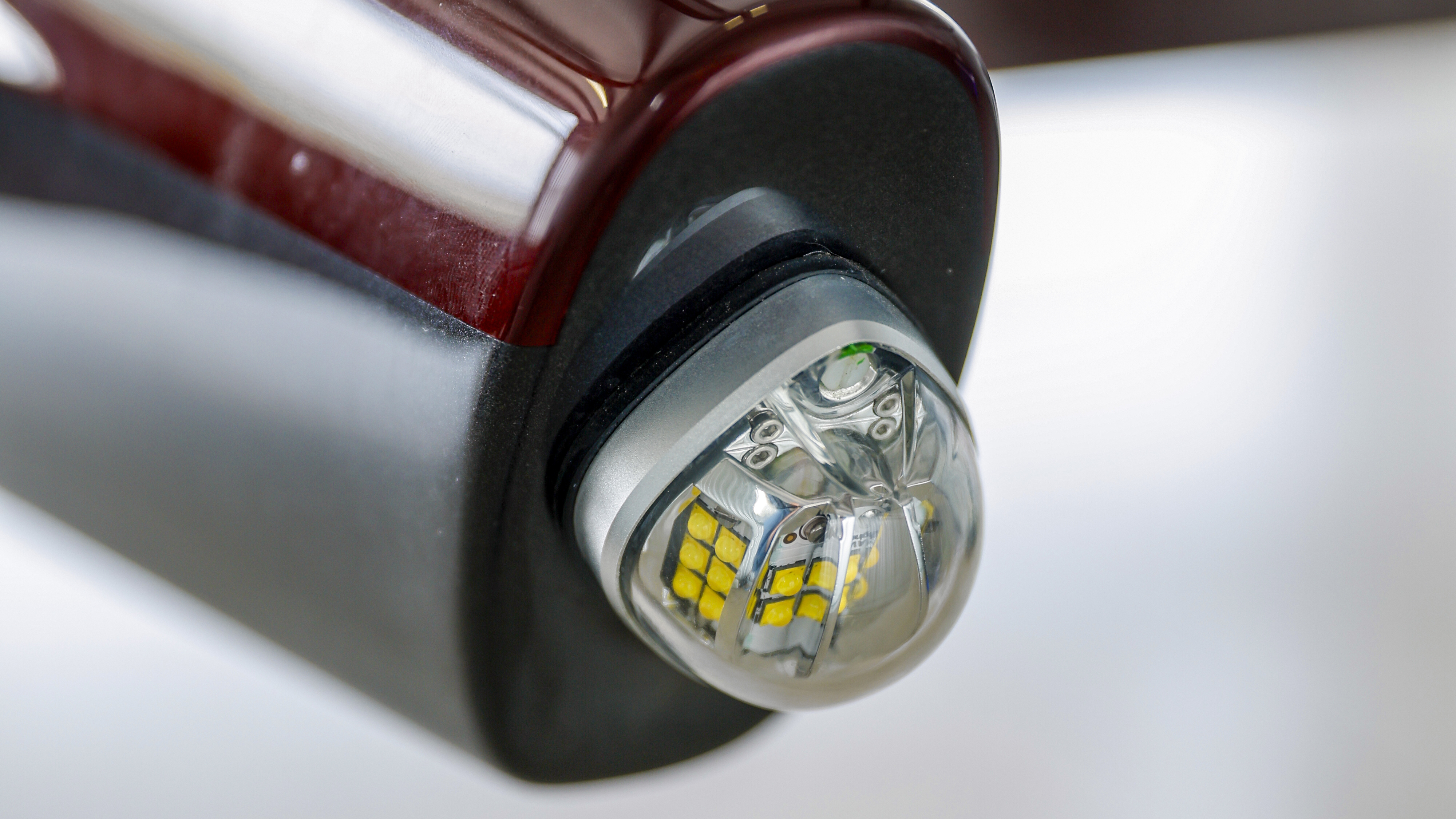 LED lights such as this one on the tail are standard.