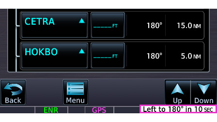 Your GPS alerts you to upcoming course changes.