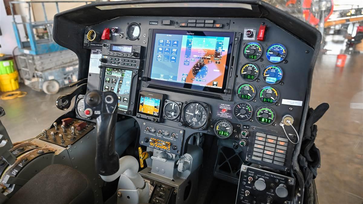 By keeping some of the original gauges and switches, Cal-Aerosport kept the original look and feel of the panel while modernizing the avionics with Garmin glass like the G600 TXi and GTN 750 Xi.