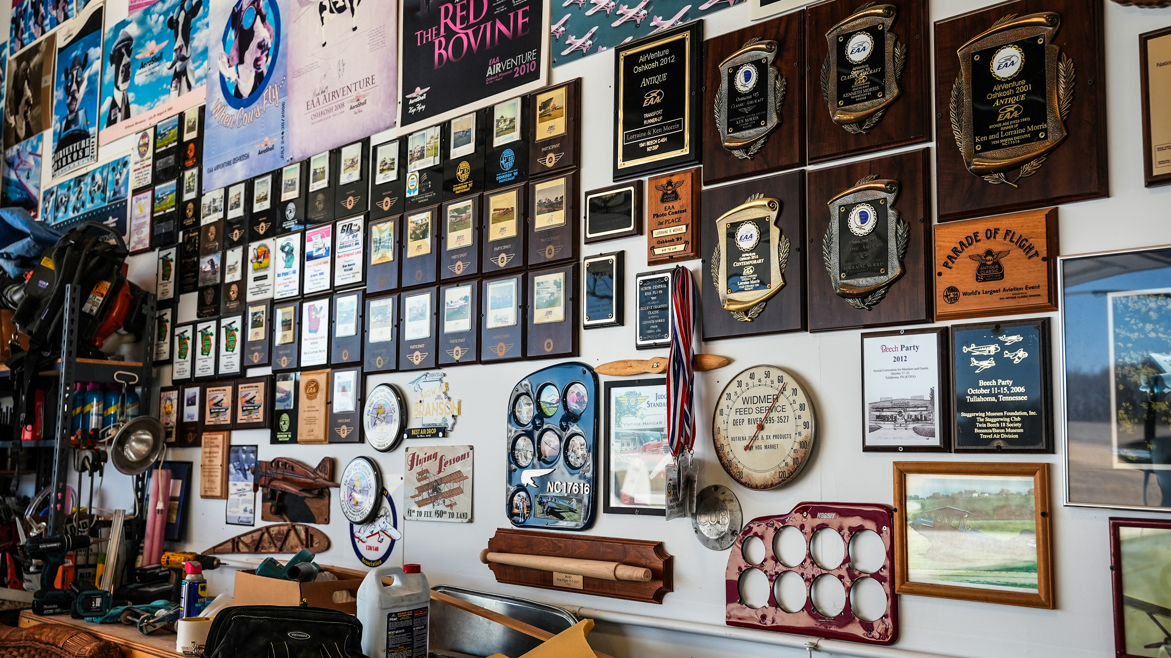 A sampling of the many awards Ken and Lorraine have won at EAA AirVenture and other airshows for their exceptional aircraft restoration craftsmanship. Photography by Michelle Walker
